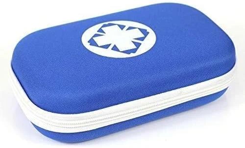 کیف کمک های اولیه مسافرتی کیدوزی، جعبه نگهداری دارو، کیف پزشکی قابل حمل، بسته پزشکی اضطراری، جیبی برای قرص های پزشکی (رنگ : استتار)، رنگ: مشکی (رنگ: آبی)