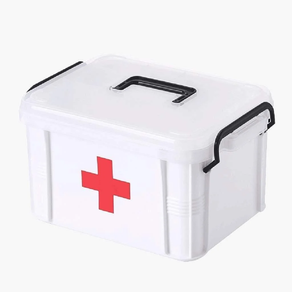 جعبه کمک های اولیه کیدوزی، جعبه نگهداری دارو دو لایه، جعبه پلاستیکی نگهدارنده دارو، جعبه قرص (سایز: کوچک)، سایز: کوچک (سایز: بزرگ)