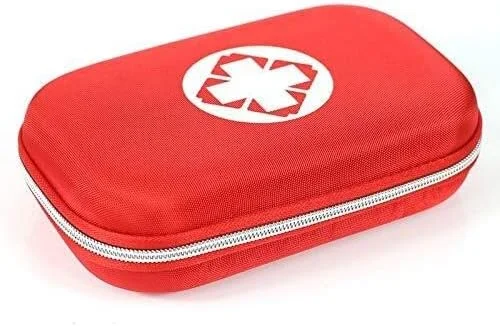 کیف کمک های اولیه مسافرتی کیدوزی، جعبه نگهداری دارو، کیف پزشکی قابل حمل، بسته پزشکی اضطراری، جیبی برای قرص های پزشکی بقا (رنگ: استتار)، رنگ: مشکی (رنگ: قرمز)