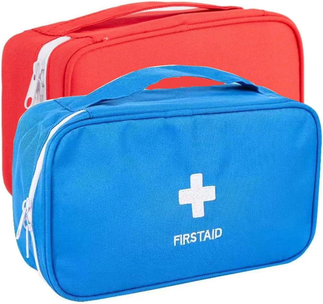 کیف کمک های اولیه خالی، بسته 2 عددی کیف نگهداری دارو قابل حمل، کیف بزرگ نجات دهنده اولیه برای کیت کمک های اولیه، کیف دستی سبک وزن داروی قرص اضطراری مسافرتی برای دفتر کار خانگی ورزش در فضای باز