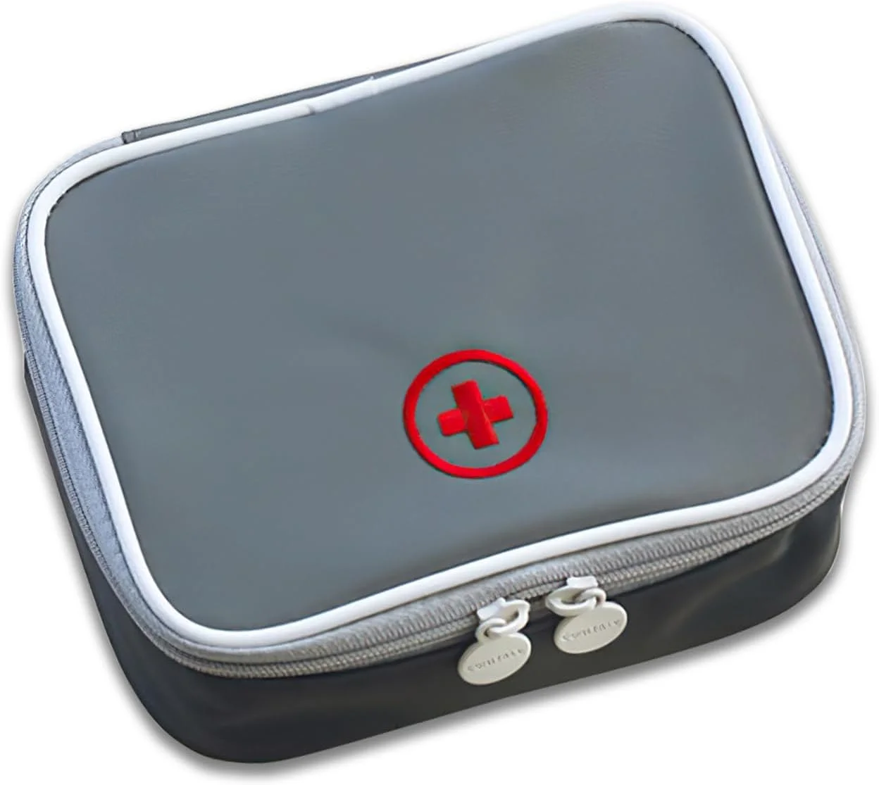 کیف دارو، کیف اورژانس کوچک قابل حمل، کیف داروی کوچک، کیف داروخانه مسافرتی، کیف حمل دارو، کیف نگهداری داروی قابل حمل برای مسافرت در خانه و محل کار (خاکستری)، خاکستری