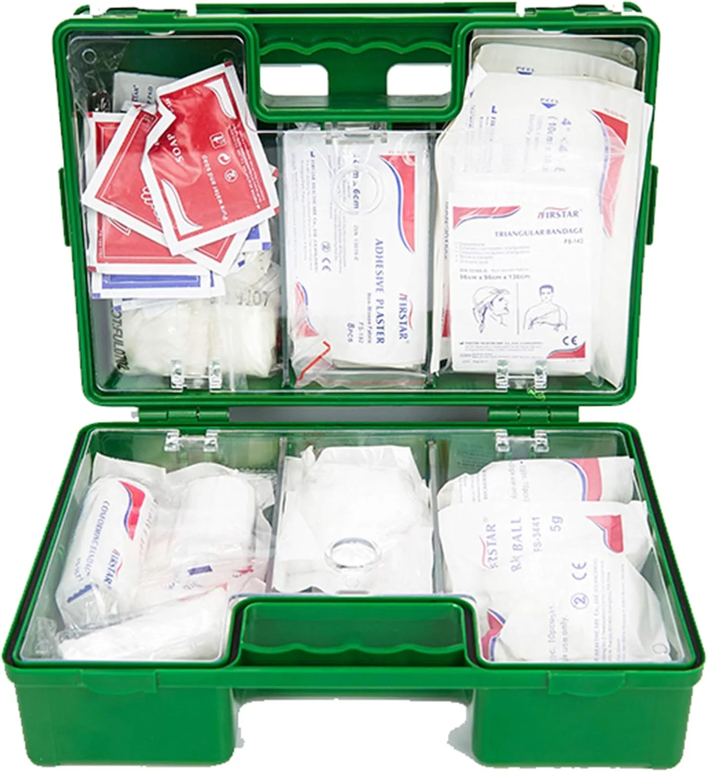 جعبه کمک های اولیه FIRSTAR مدل FAFS018 - کیت اضطراری جامع برای خانه، دفتر و خودرو، قابل حمل، لوازم پزشکی ضروری برای مراقبت فوری، مناسب برای 15-25 نفر