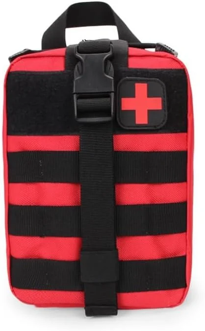 کیف کمک های اولیه خالی GEERTOP، کیف سازمان دهنده، کیف اضطراری، مقاوم در برابر آب، چند منظوره با دسترسی سریع، طراحی مقاوم در برابر پارگی برای ماشین، مسافرت، نجات، بقای در فضای باز، کمپینگ، 15x10.5x20 سانتی متر