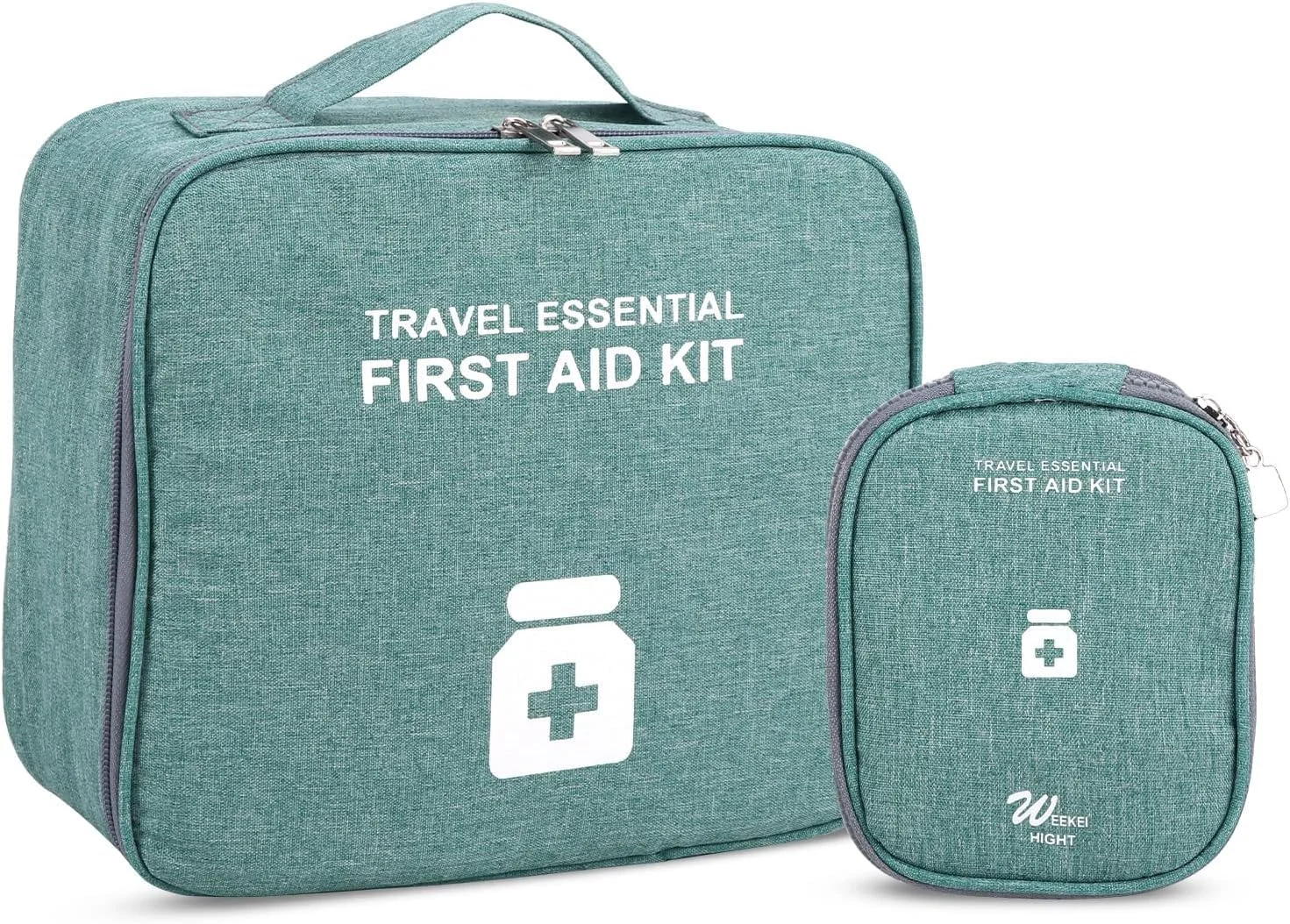 کیف کمک های اولیه اکسفور، 2 عدد کیف خالی دارو، کیف کمک های اولیه قابل حمل خاکستری برای کمپینگ در فضای باز، مسافرت، کار
