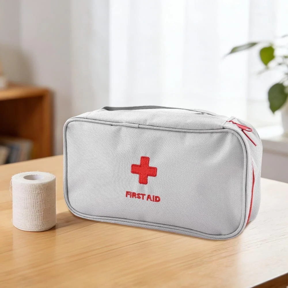 کیف کمک های اولیه، کیف نگهداری قرص و دارو، مناسب برای منزل، اداره، آشپزخانه و مسافرت، سفید، کوچک