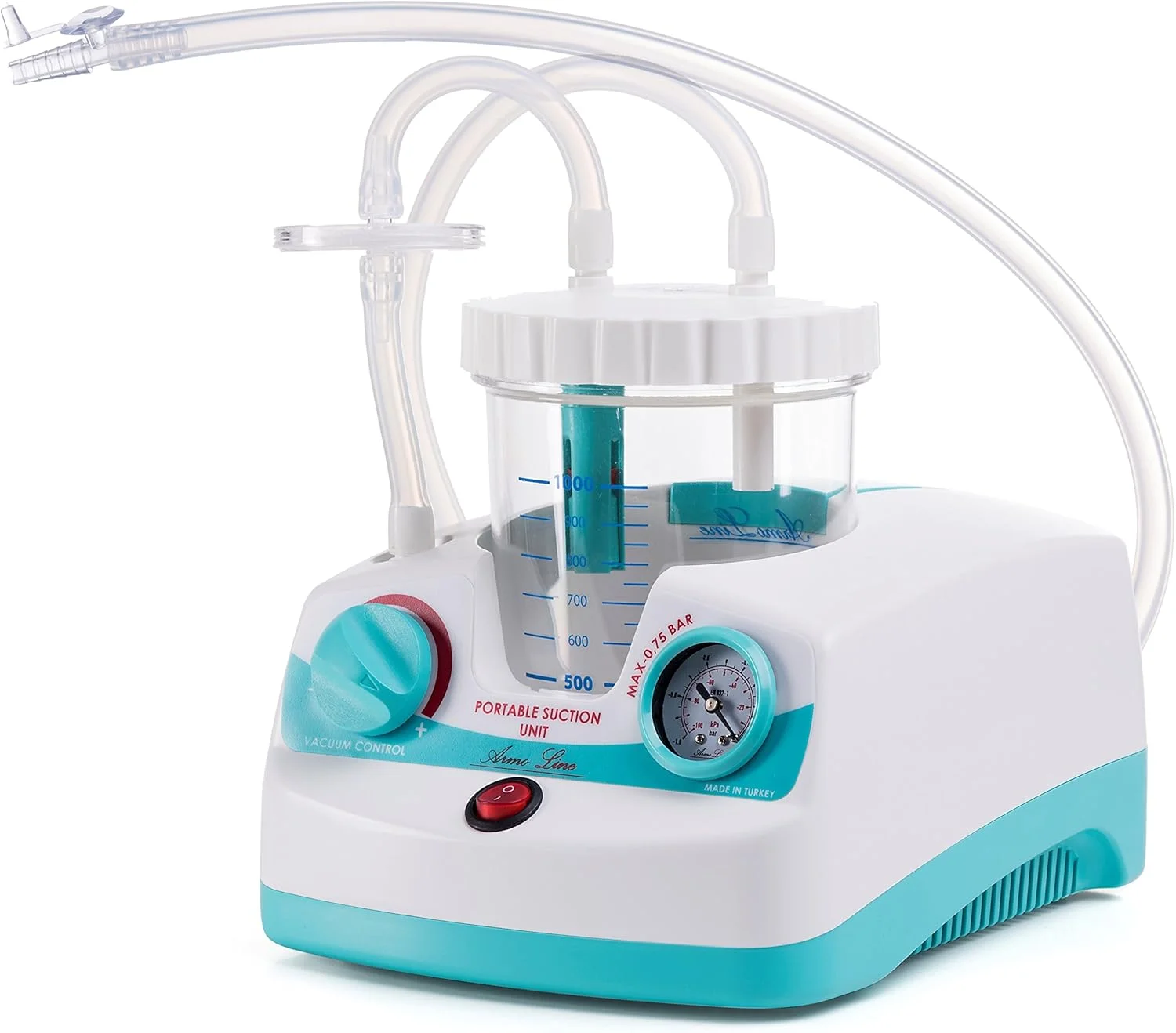 دستگاه ساکشن پرتابل آرمولاین، ۱۵ لیتر در دقیقه، آسپیریتور پزشکی رومیزی برای استفاده خانگی، مناسب برای تخلیه خلط و مخاط