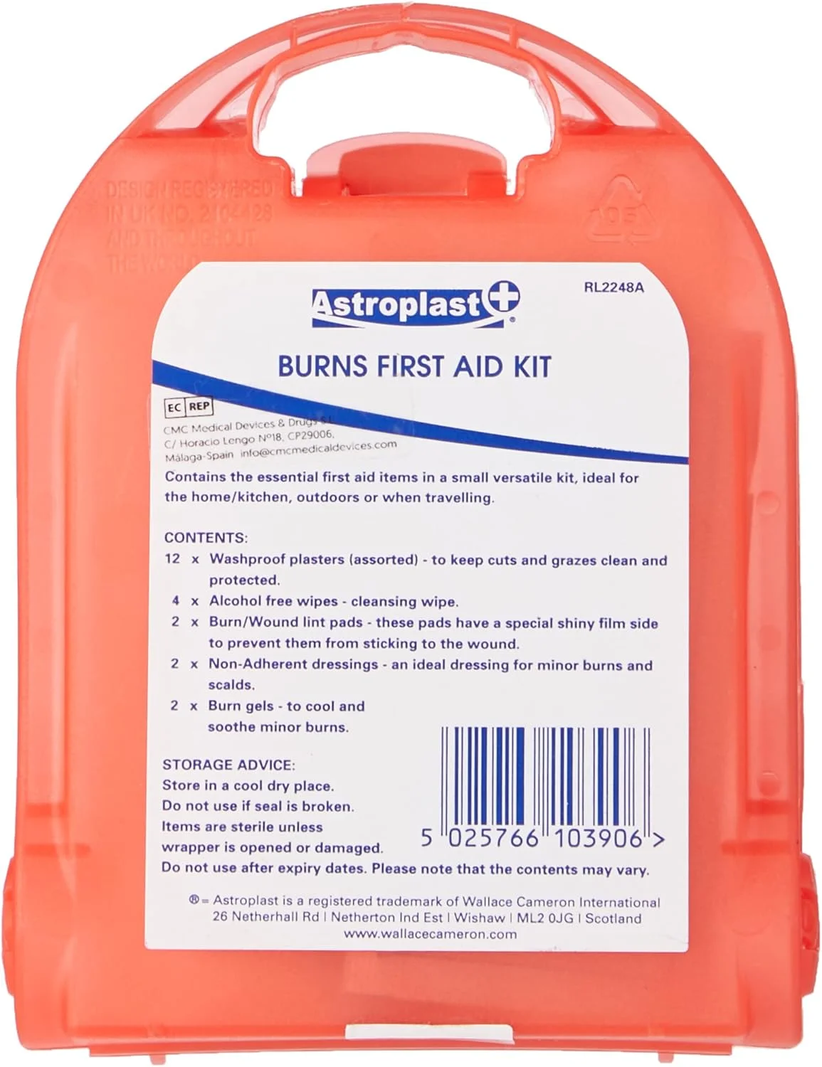 جعبه کمک های اولیه سوختگی Astroplast Wallace Cameron