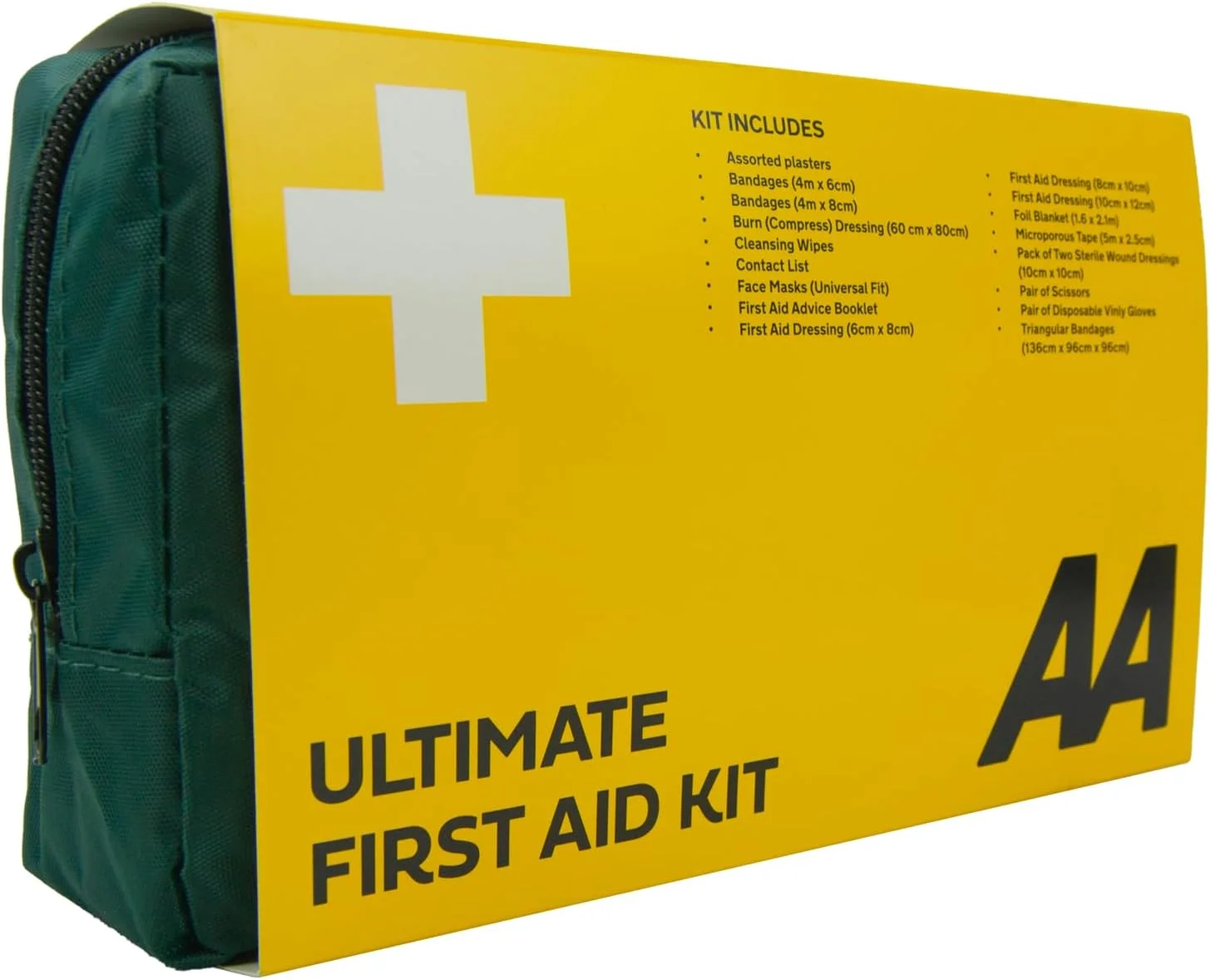 جعبه کمک های اولیه AA مدل Ultimate - AA0903 - ضروری برای خانواده، ماشین، مسافرت، کمپینگ، کاروان، دفتر کار، مشکی