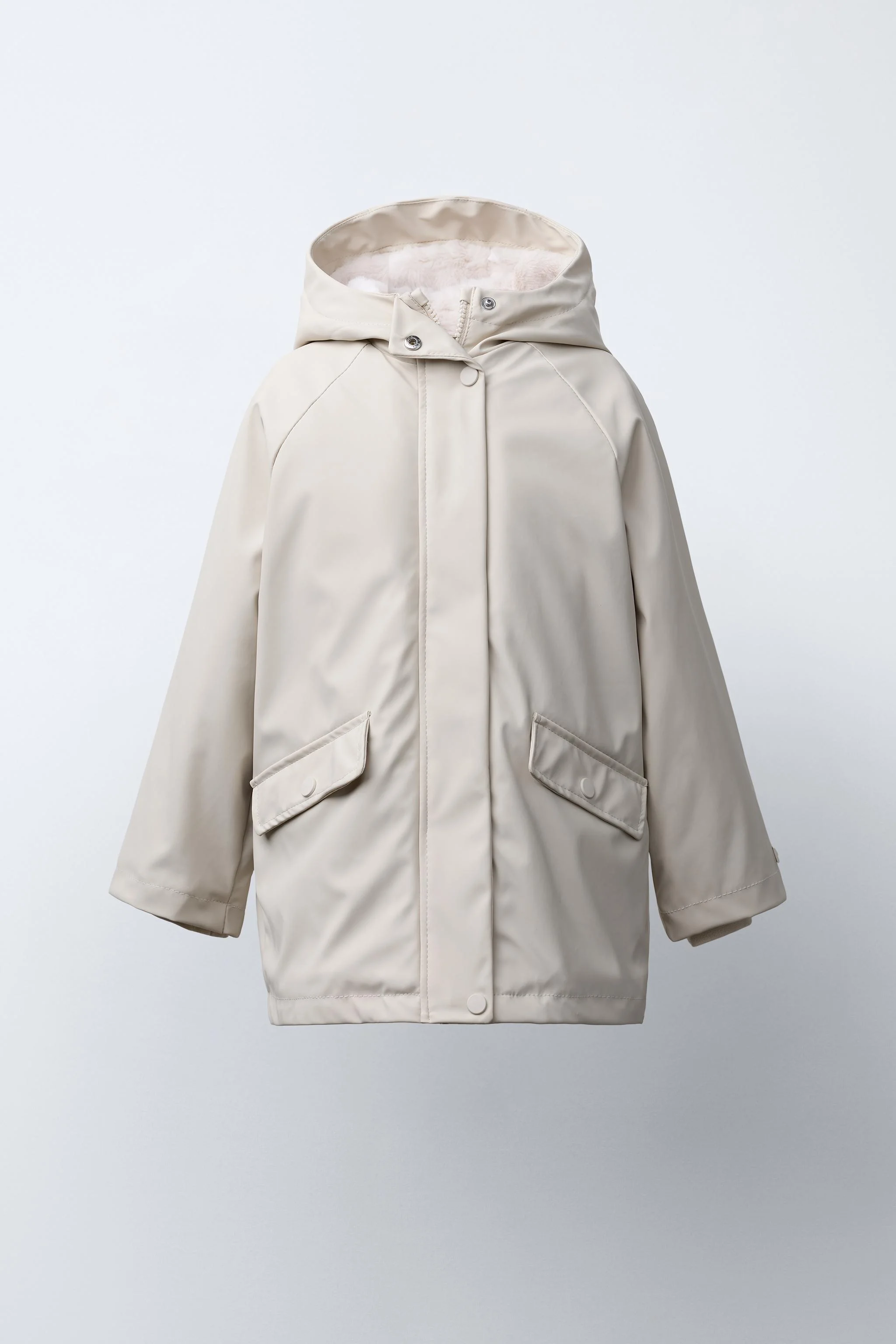 بارانی لاستیکی ضد آب با خز مصنوعی