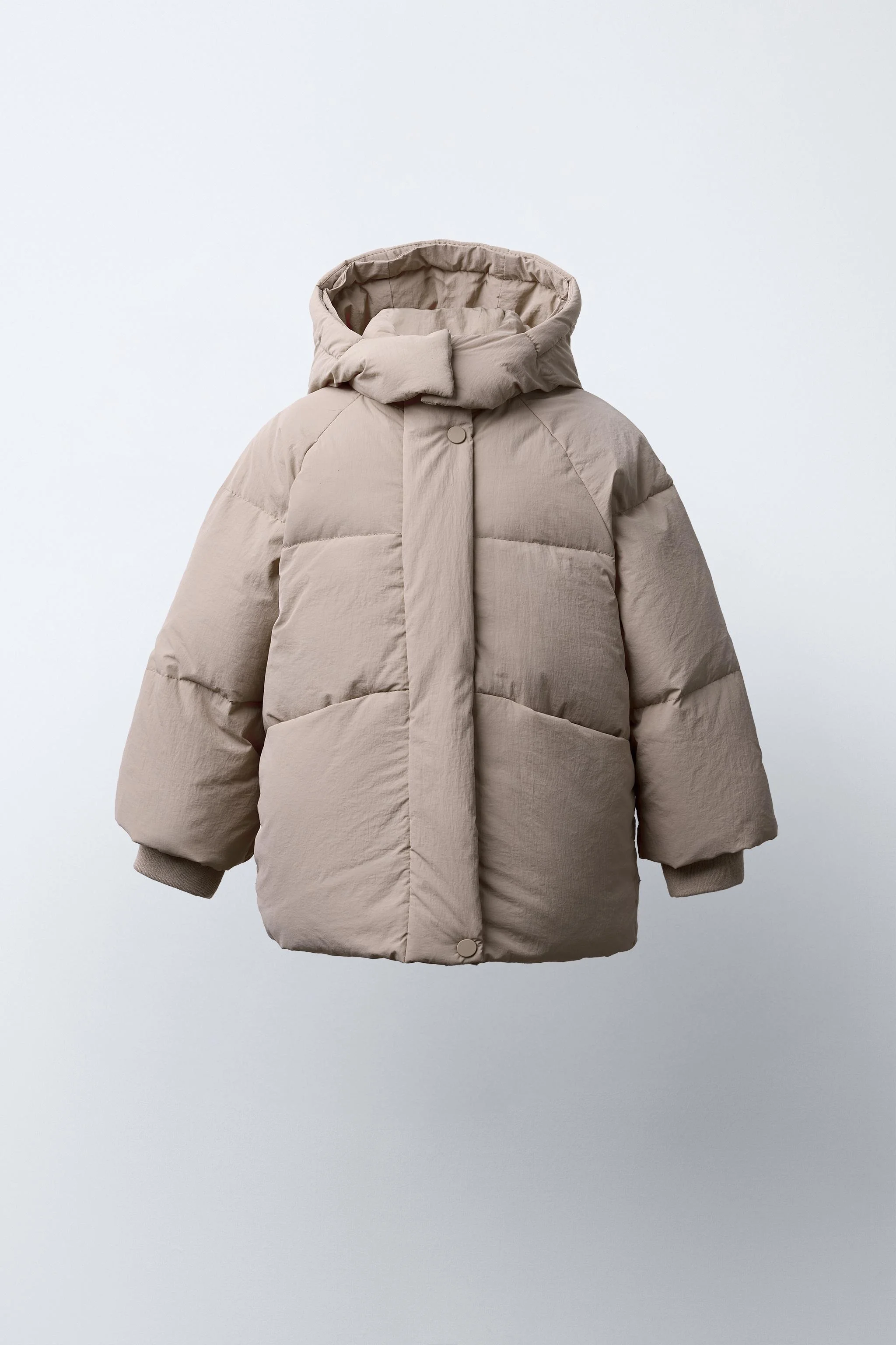 کاپشن پافر ضد آب با ۵۰٪ پر و ۵۰٪ کرک به همراه کلاه جداشدنی