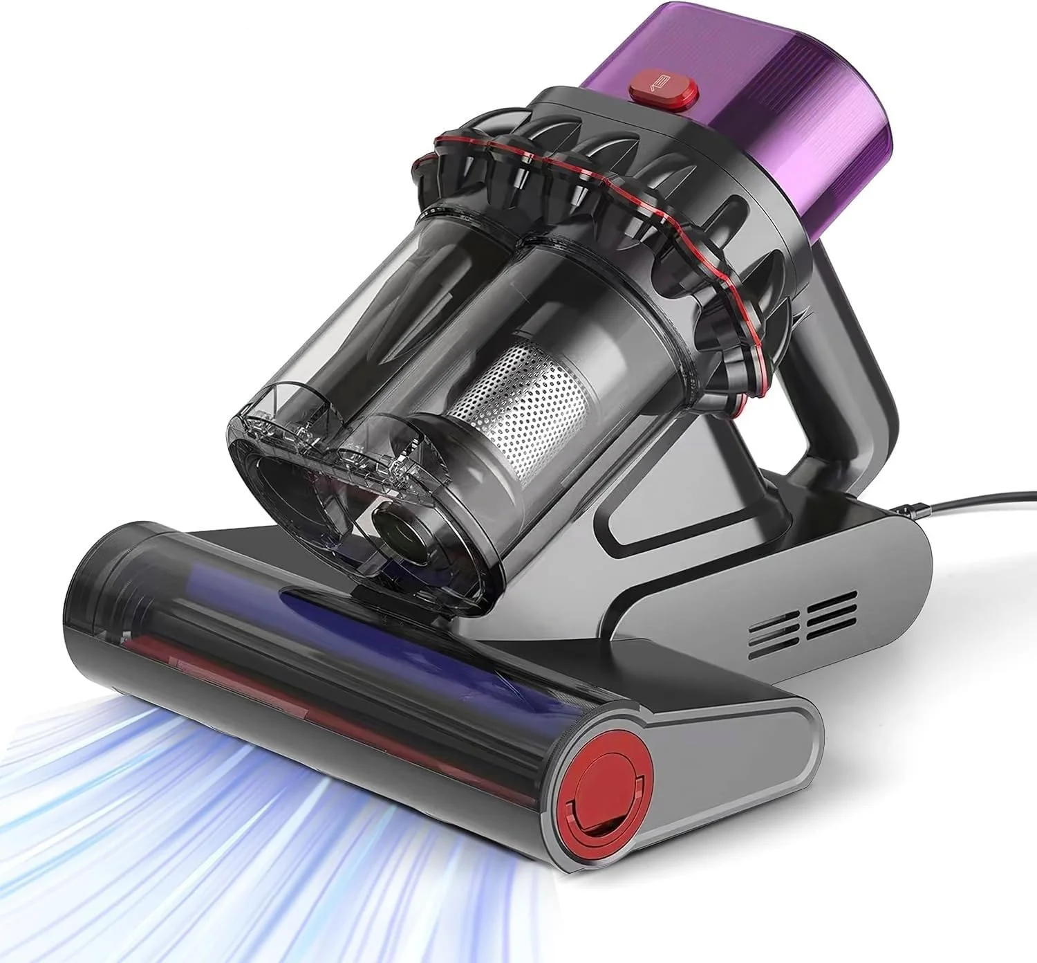 جاروبرقی تشک، جاروبرقی تخت 15Kpa، گرمایش، صفحه نمایش LED، جاروبرقی دستی قدرتمند 400 واتی برای از بین بردن گرد و غبار از تخت، مبل، کاناپه، تخت نوزاد