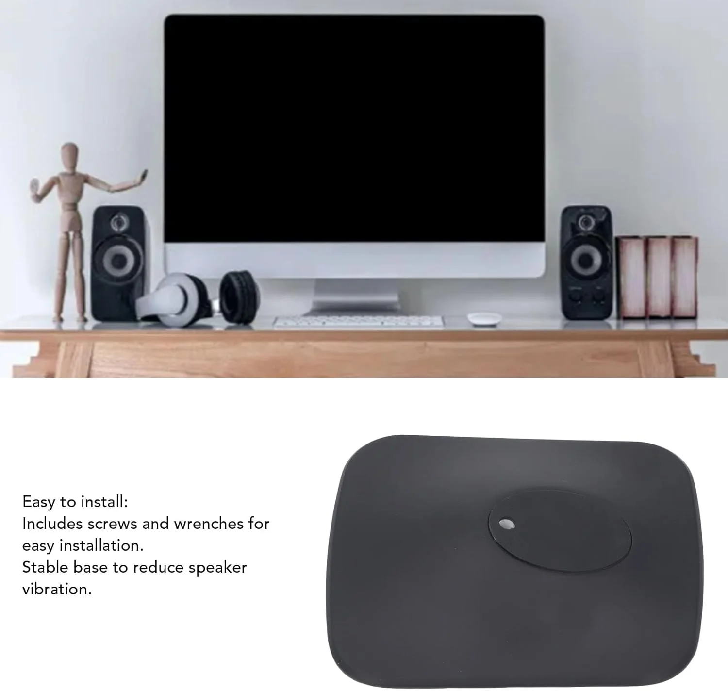 پایه رومیزی بلندگو برای KEF LSX II، پایه فلزی ضد لغزش و کاهش لرزش، نگهدارنده بلندگو برای بلندگوی HiFi KEF LSX II، بهبود تجربه شنیداری