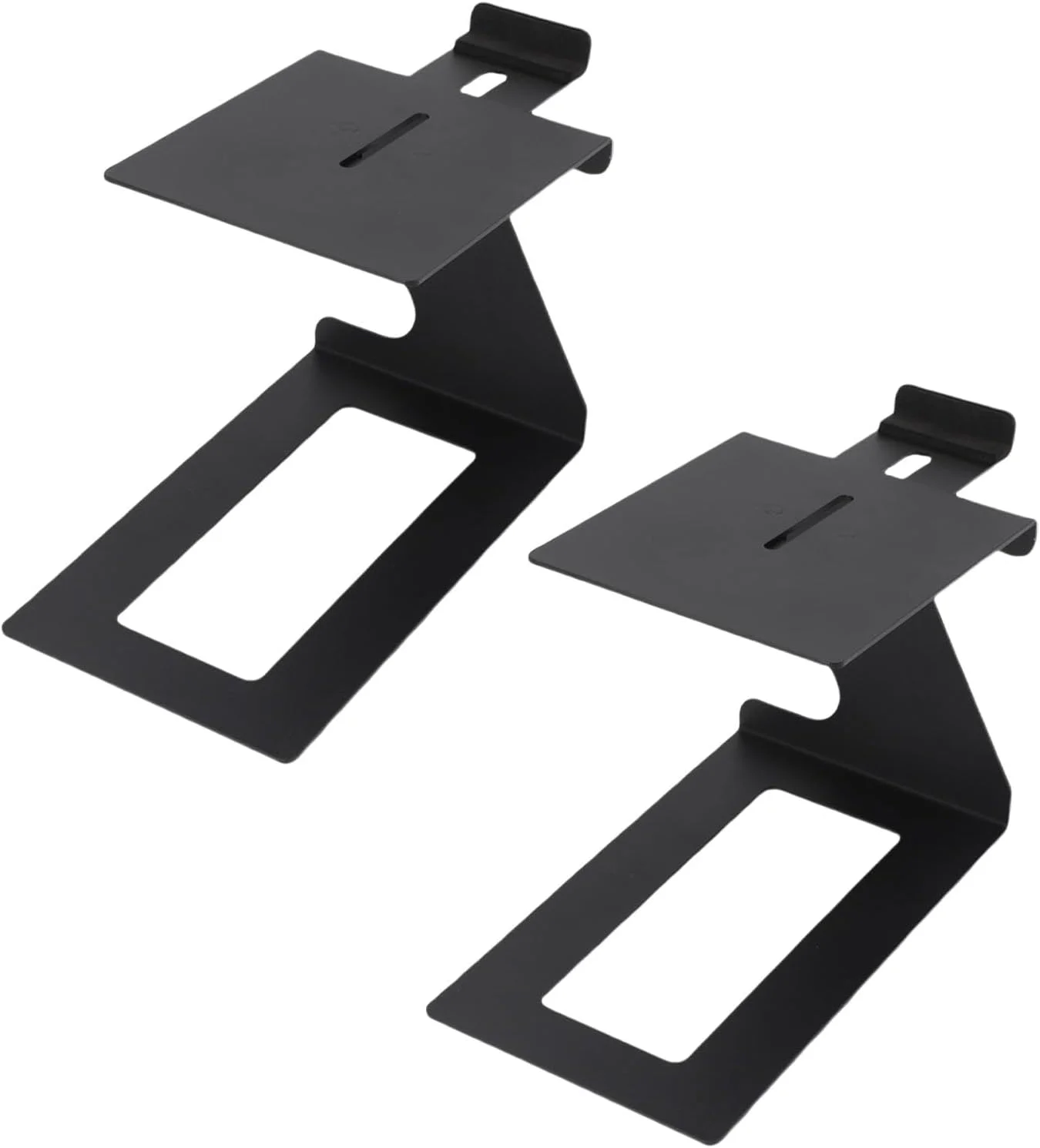 پایه بلندگو رومیزی با پدهای EVA، پایه بلندگوهای قفسه کتاب فلزی 20.6x15x12.4 سانتی‌متری، پشتیبانی مانیتور استودیو، پایه‌های فولادی کربنی برای بلندگوهای کوچک و متوسط کامپیوتر