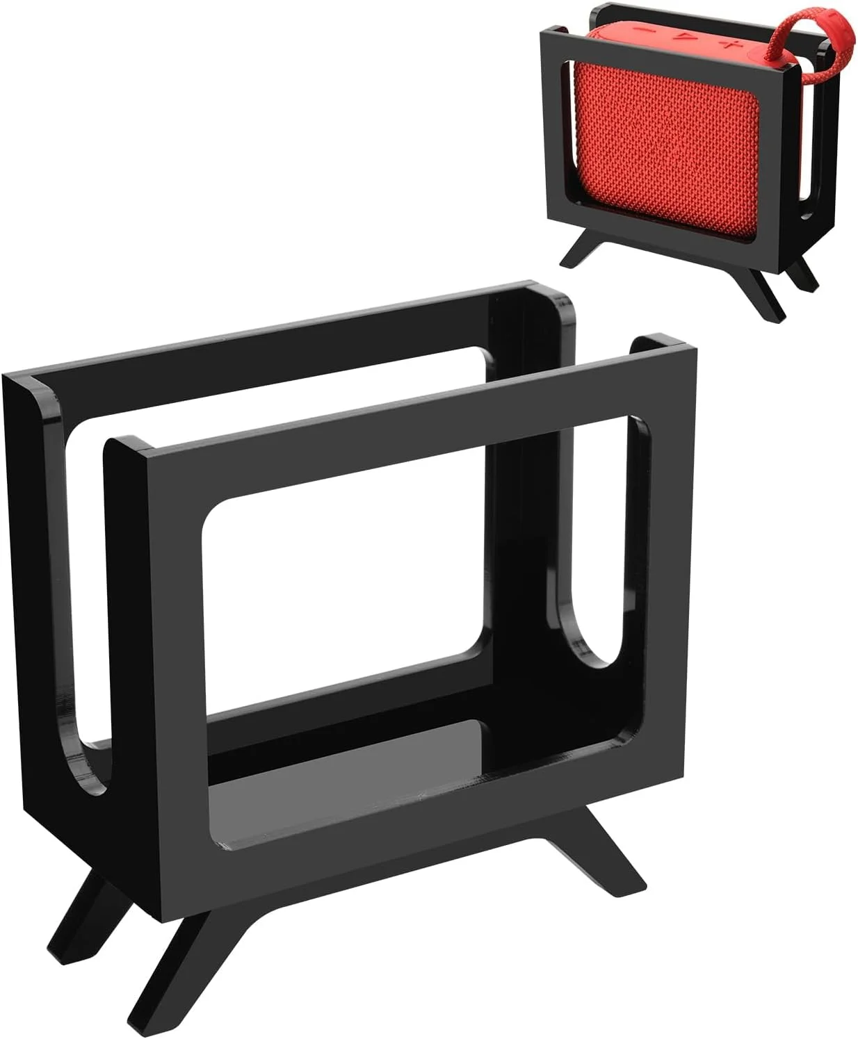 پایه رومیزی بلندگو برای JBL Go 4 و Go 3، نگهدارنده اکریلیک ضد لغزش، قفسه نمایشگر بلندگوی رومیزی پایدار، پایه صوتی قابل حمل برای دفتر، خانه، مسافرت