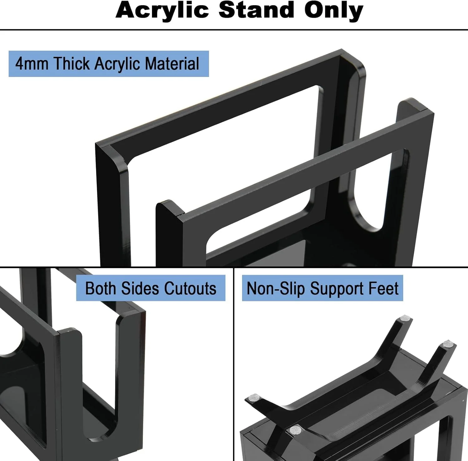 پایه رومیزی بلندگو برای JBL Go 4 و Go 3، نگهدارنده اکریلیک ضد لغزش، قفسه نمایشگر بلندگوی رومیزی پایدار، پایه صوتی قابل حمل برای دفتر، خانه، مسافرت