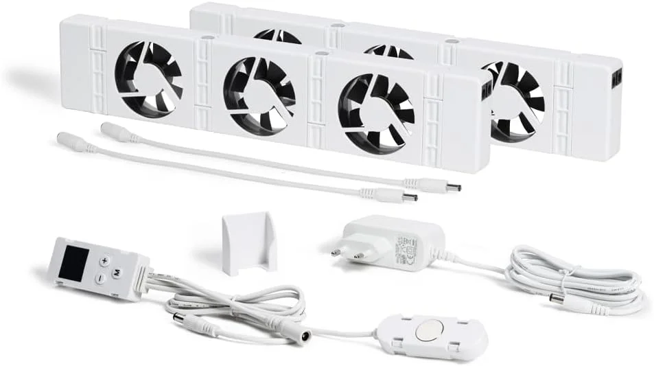 فن رادیاتور SpeedComfort با سنسور کنترل - مجموعه دوتایی (2x) - گرمایش سریعتر - صرفه جویی در انرژی تا 22٪ - مناسب برای پمپ حرارتی - سرعت چندگانه - نصب آسان - فوق العاده بی صدا