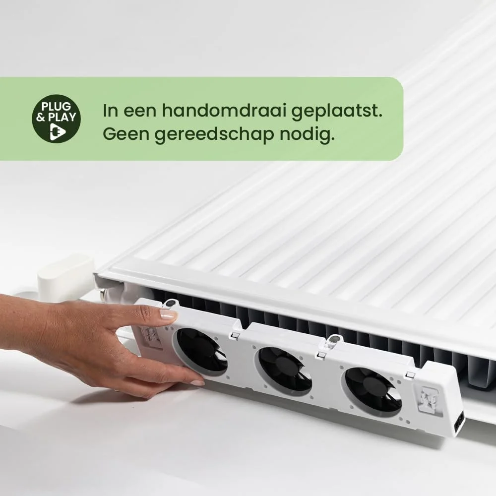 فن رادیاتور SpeedComfort با سنسور کنترل - مجموعه دوتایی (2x) - گرمایش سریعتر - صرفه جویی در انرژی تا 22٪ - مناسب برای پمپ حرارتی - سرعت چندگانه - نصب آسان - فوق العاده بی صدا - تصویر 3 فن رادیاتور SpeedComfort با سنسور کنترل - مجموعه دوتایی (2x) - گرمایش سریعتر - صرفه جویی در انرژی تا 22٪ - مناسب برای پمپ حرارتی - سرعت چندگانه - نصب آسان - فوق العاده بی صدا - تصویر 3