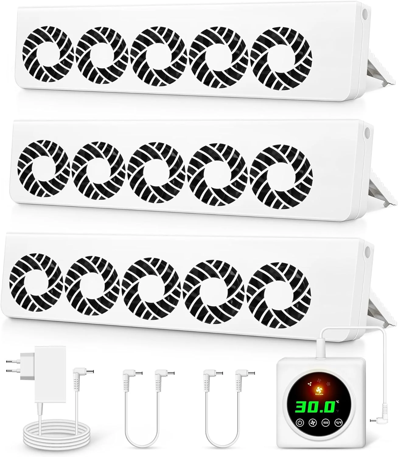 تقویت کننده فن رادیاتور 2024 به همراه ترموستات کنترل - ست سه تایی