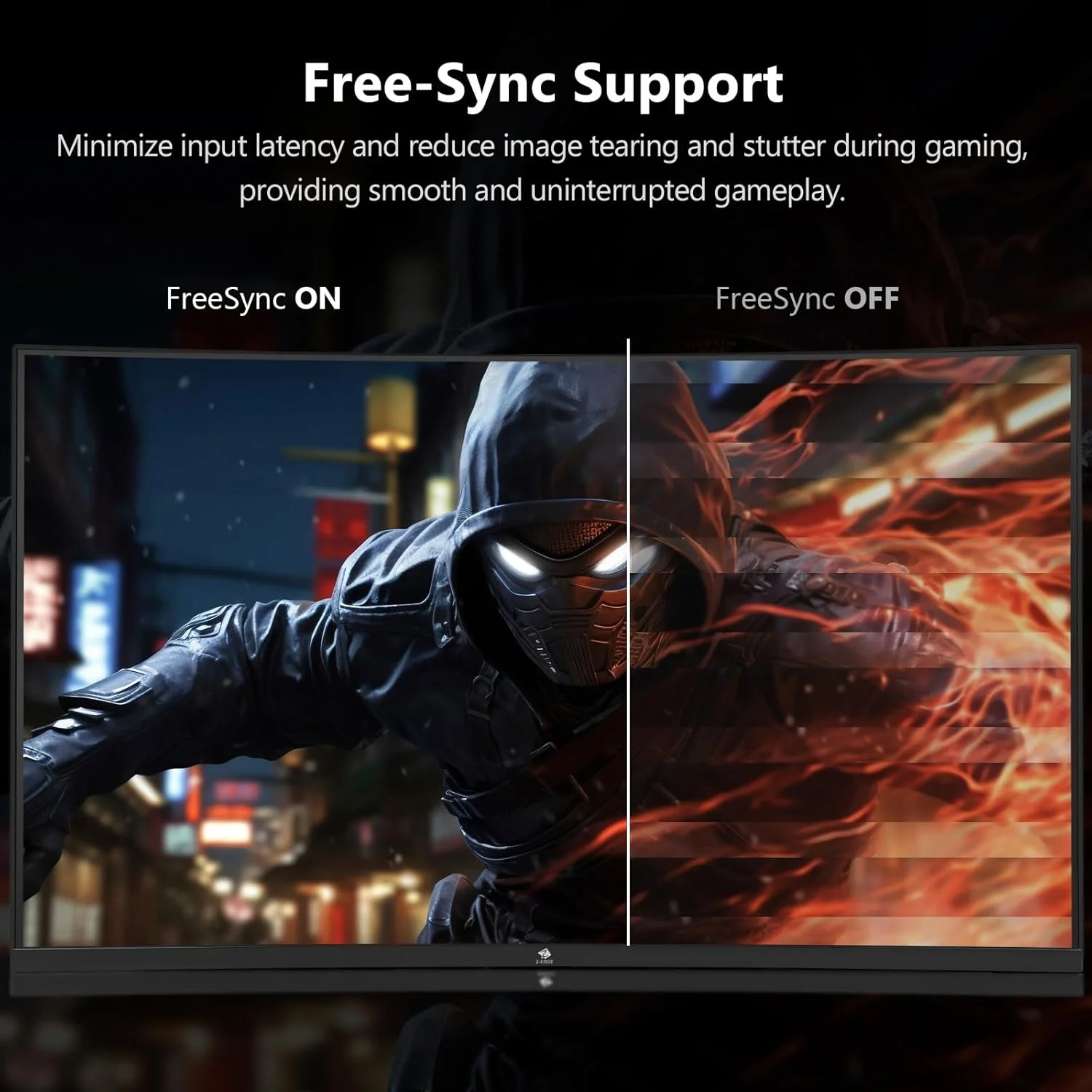 مانیتور گیمینگ خمیده ۳۲ اینچی Z-Edge نسبت تصویر ۱۶:۹ رزولوشن ۱۹۲۰x۱۰۸۰ نرخ نوسازی ۲۴۰ هرتز زمان پاسخگویی ۱ میلی‌ثانیه بدون حاشیه LED، مدل UG32P دارای AMD Freesync Premium پورت Display و HDMI و بلندگوهای داخلی