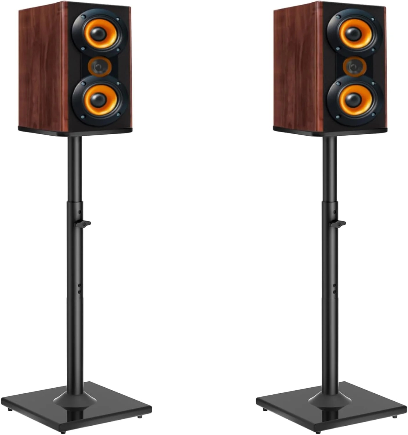 پایه بلندگو، پایه بلندگو سنگین، پایه‌های بلندگو برای صدای فراگیر، پایه ایستاده بلندگوی عقب با قابلیت تنظیم ارتفاع تا 10 کیلوگرم با مدیریت کابل، مجموعه 2 عددی پایه بلندگو