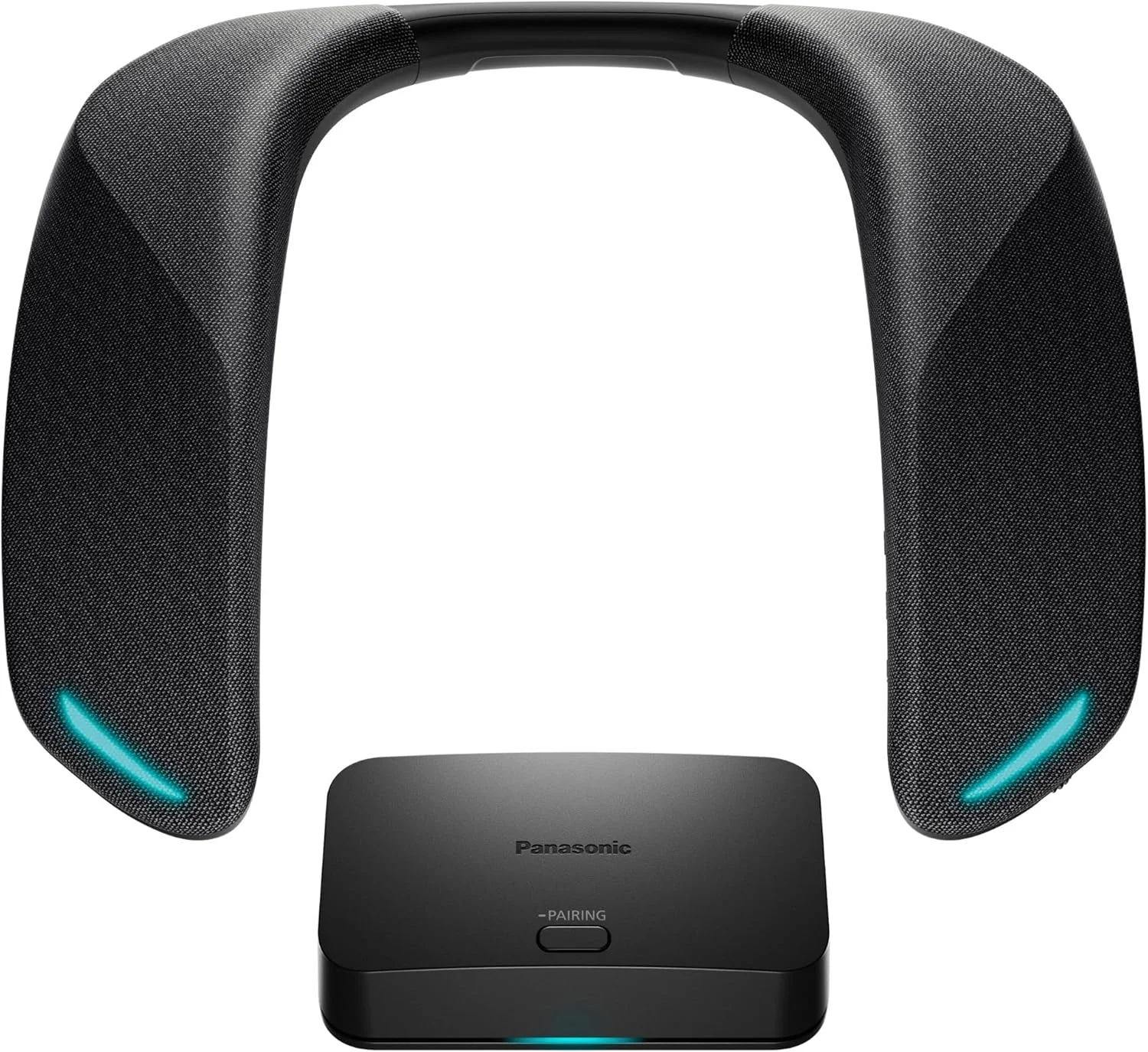 اسپیکر گیمینگ بی سیم قابل حمل پاناسونیک SC-GNW10 SoundSlayer با میکروفون حذف نویز هوش مصنوعی، 2.4 گیگاهرتز، سیستم 4 بلندگو، LED، USB-C، PC/PS4/5/Switch، مشکی