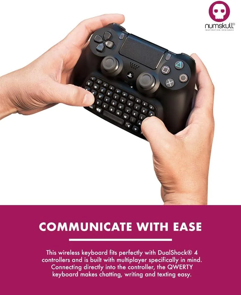 کیبورد مینی بلوتوث بی‌سیم Numskull سازگار با دسته بازی پلی استیشن 4 DualShock 4