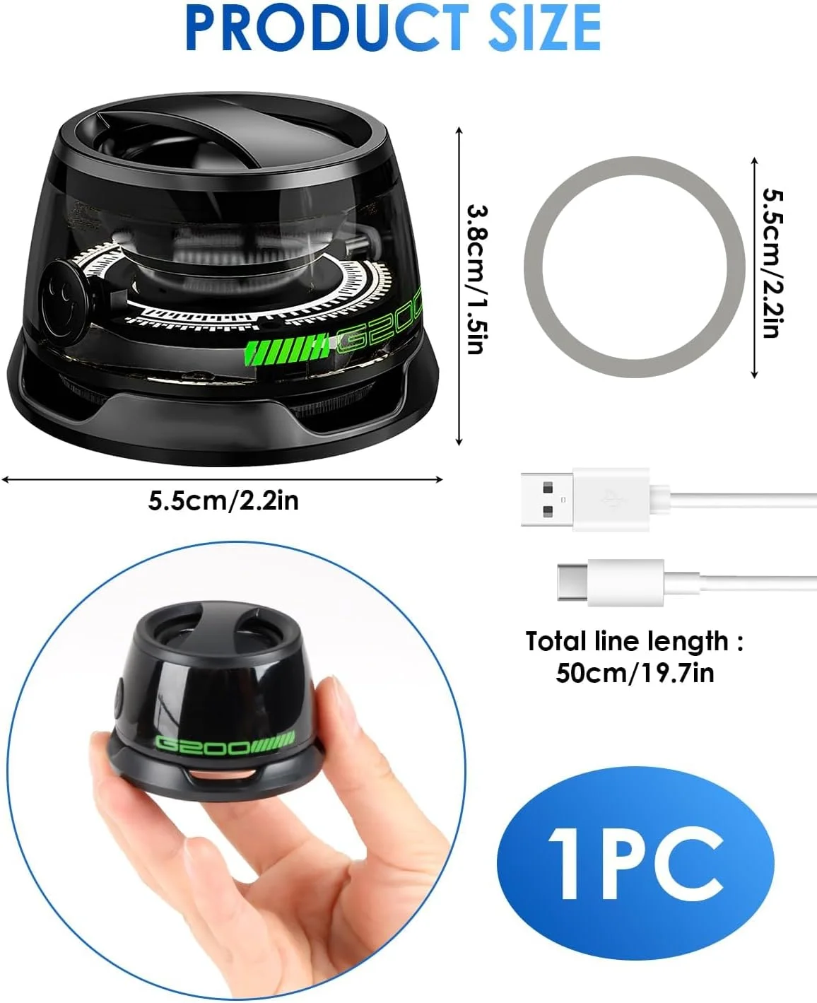 اسپیکر بلوتوثی مغناطیسی چند منظوره G200، اسپیکر گیمینگ کوچک و قابل حمل با پایه نگهدارنده تلفن بی سیم و نور چند رنگی RGB برای فضای باز، حمام و مسافرت
