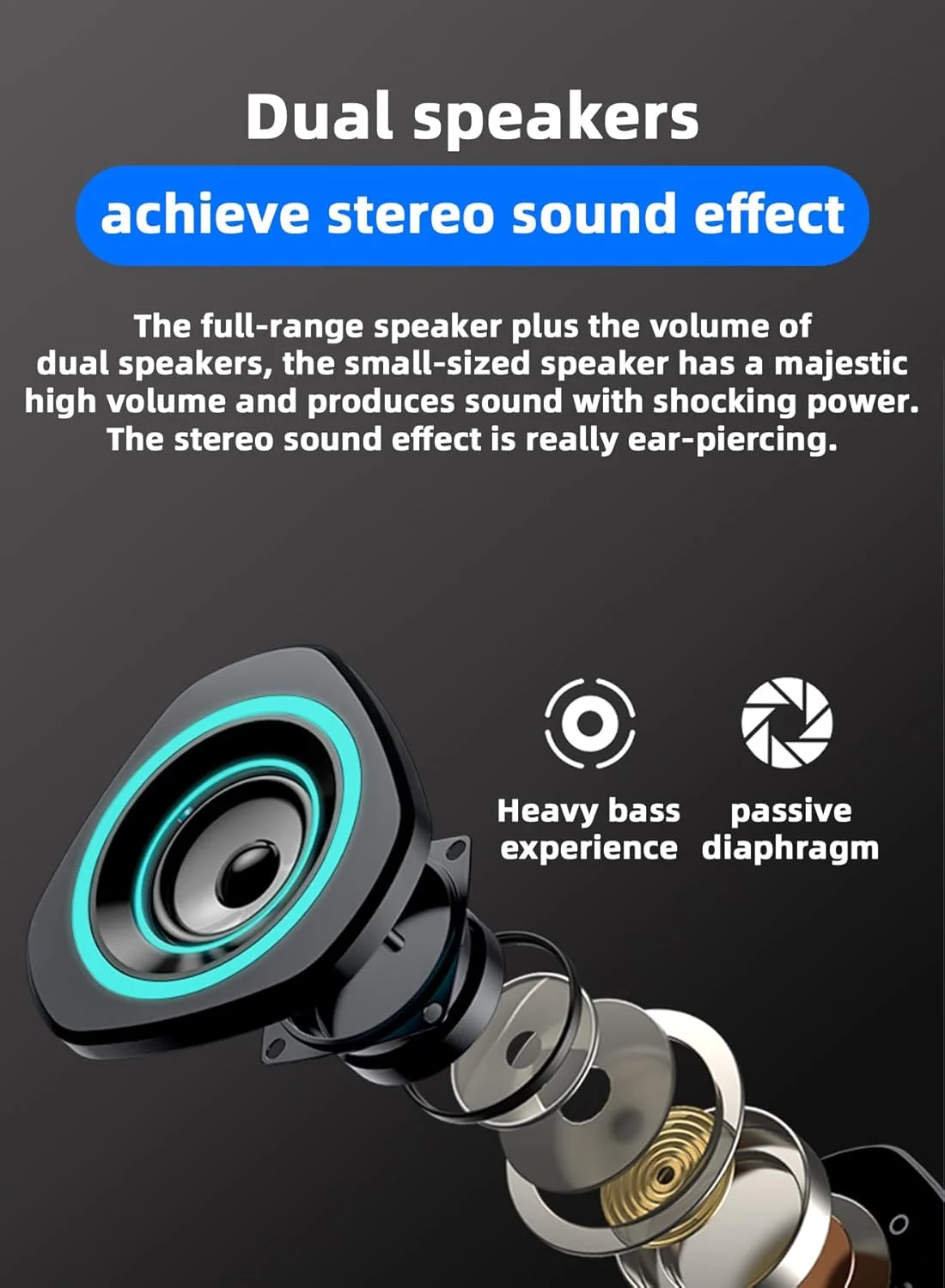 اسپیکرهای کامپیوتر USB، اسپیکرهای گیمینگ کامپیوتر رومیزی و لپ تاپ و تلفن همراه با ورودی USB 3.5 میلی متری AUX و نورهای آبی - مشکی