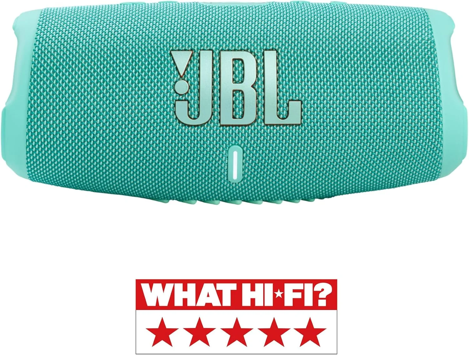 اسپیکر قابل حمل JBL Charge 5، پاوربانک داخلی، صدای قدرتمند JBL Pro، رادیاتورهای باس دوگانه، 20 ساعت پخش، IP67 ضد آب و ضد گرد و غبار، پخش بی سیم، اتصال دوگانه - آبی فیروزه ای، JBLCHARGE5TEAL