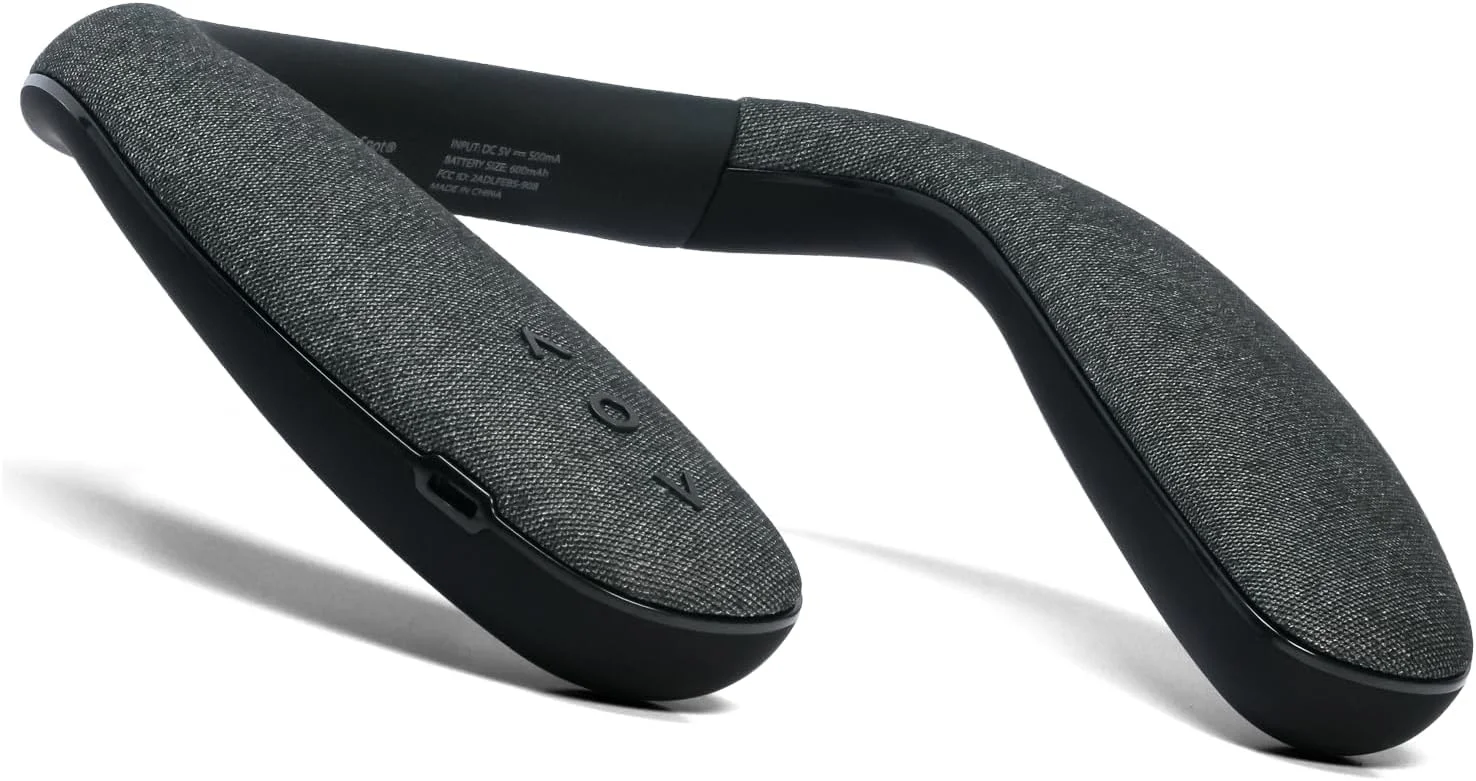 اسپیکر گردنی بی سیم HomeSpot JY508 - صدای استریو سه بعدی، 12 ساعت پخش، تأخیر کم برای بازی/تلویزیون، شارژ سریع Type-C، اسپیکر پوشیدنی برای خانه، دفتر و فضای باز