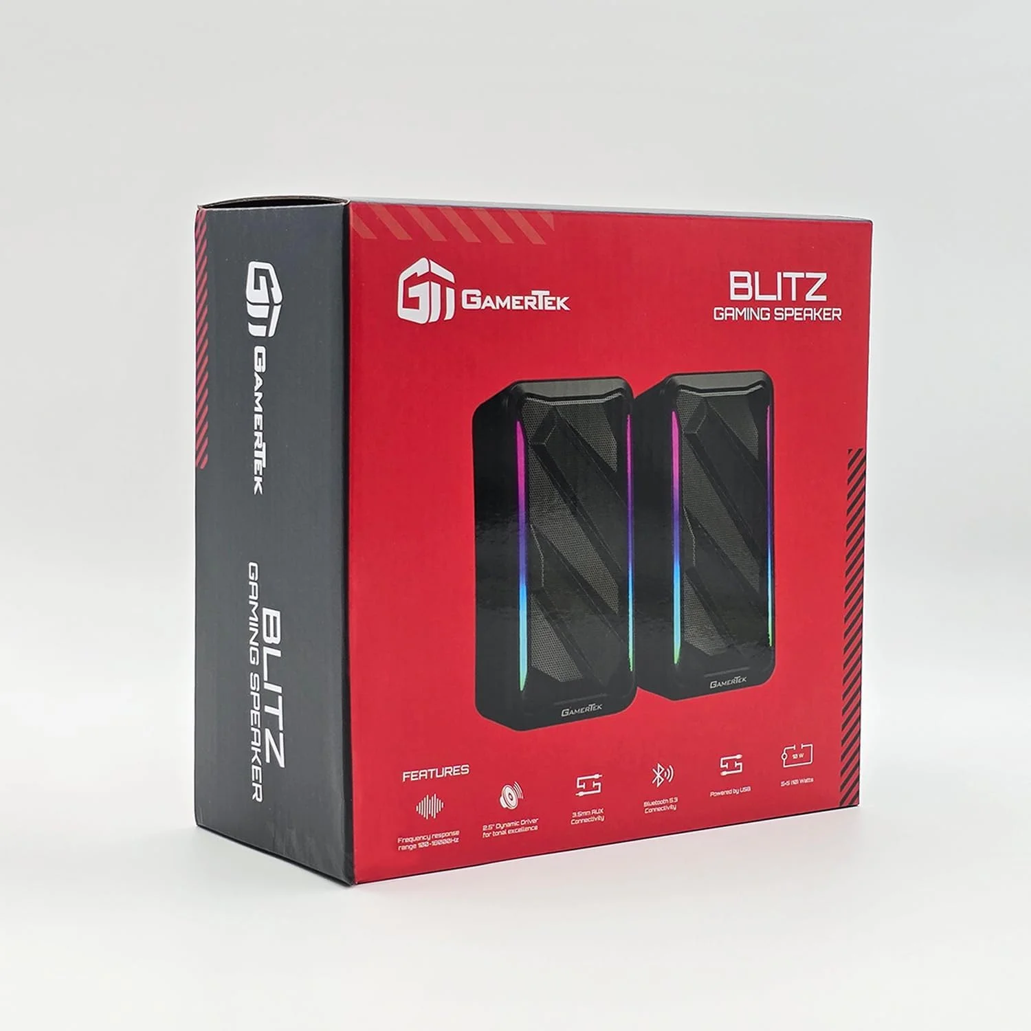 اسپیکر گیمینگ بلیتز – درایورهای دوگانه 2.5 اینچی، بلوتوث 5.3 و AUX، توان خروجی 10 وات RMS – مشکی
