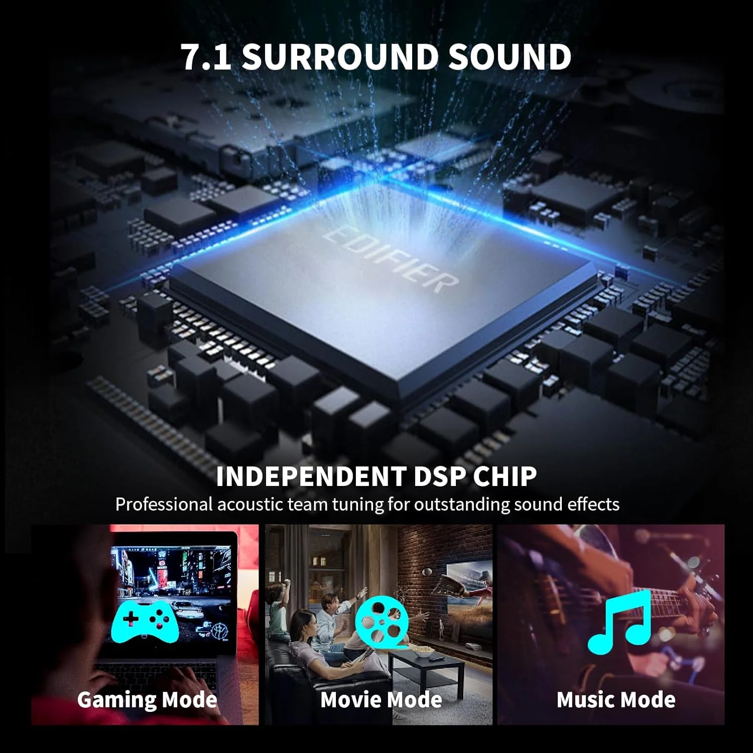 اسپیکرهای گیمینگ رومیزی 2.0 کامپیوتر Edifier G2000 Pro 64W برای لپ تاپ PC مک بوفر بلوتوث USB ورودی های AUX 3.5 میلی متری نور RGB اسپیکرهای چند رسانه ای سفید