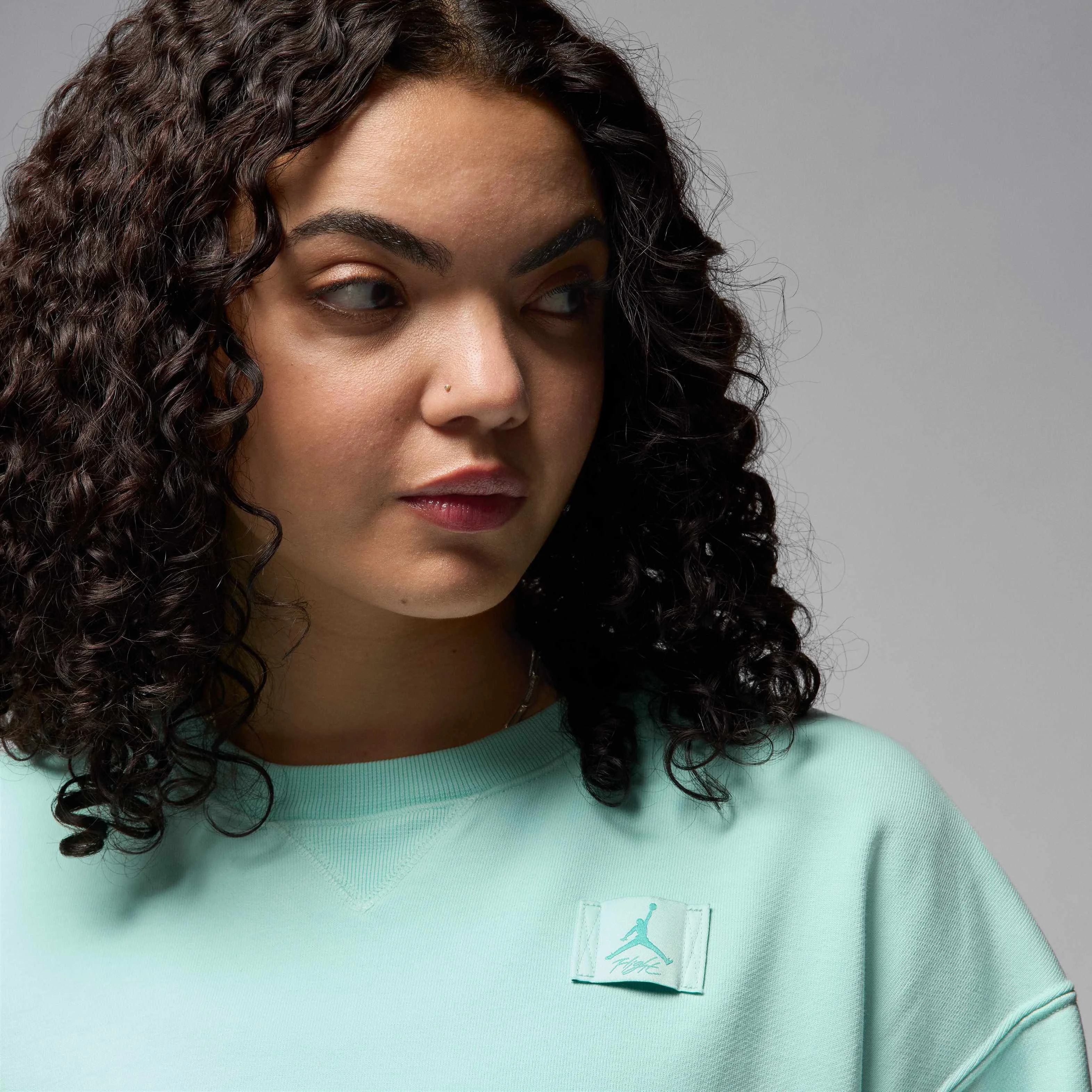سویشرت زنانه جردن Flight Fleece با یقه گرد و پارچه French Terry