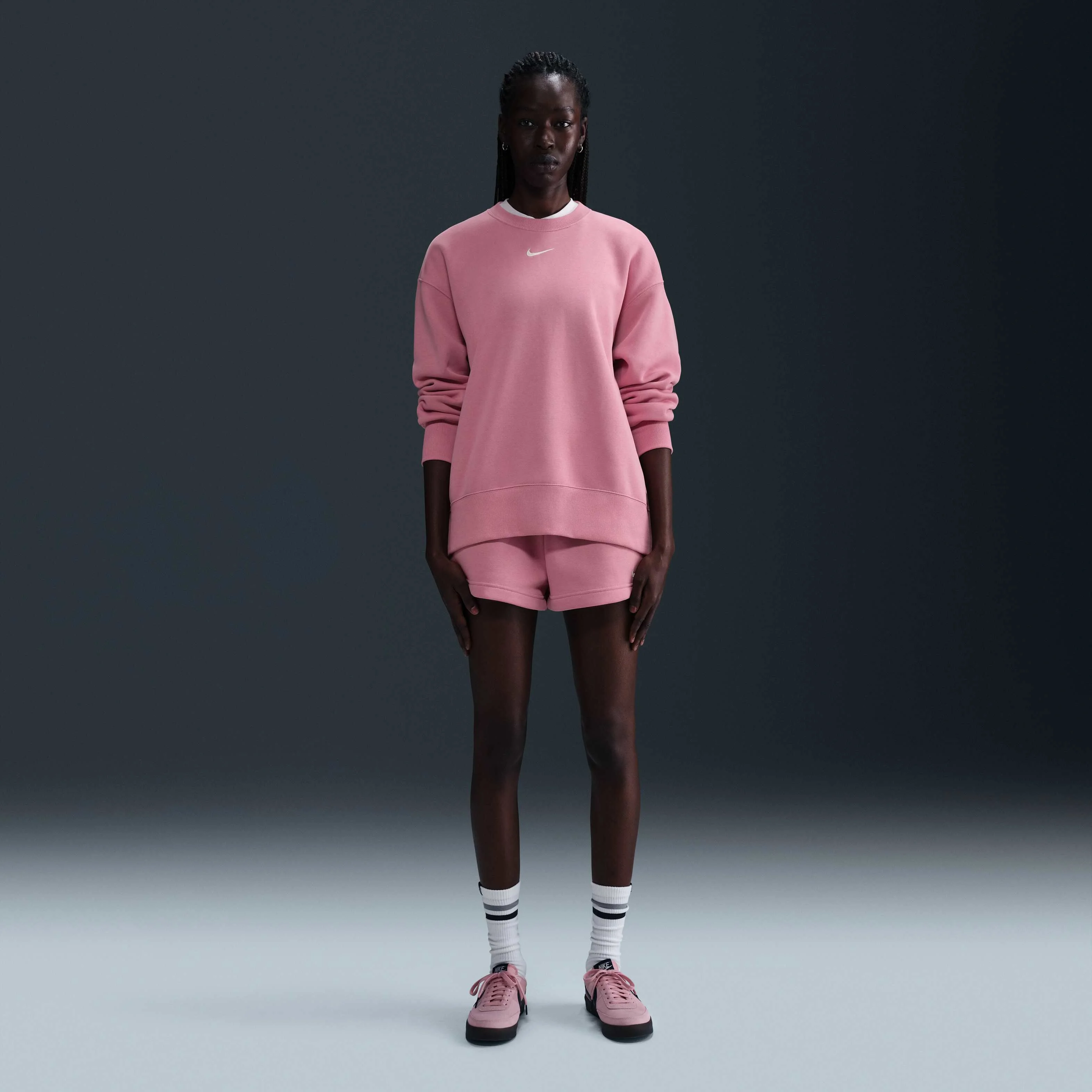 سویشرت زنانه نایک اسپرتسویر فونیکس پشمی با یقه گرد و سایز بزرگ