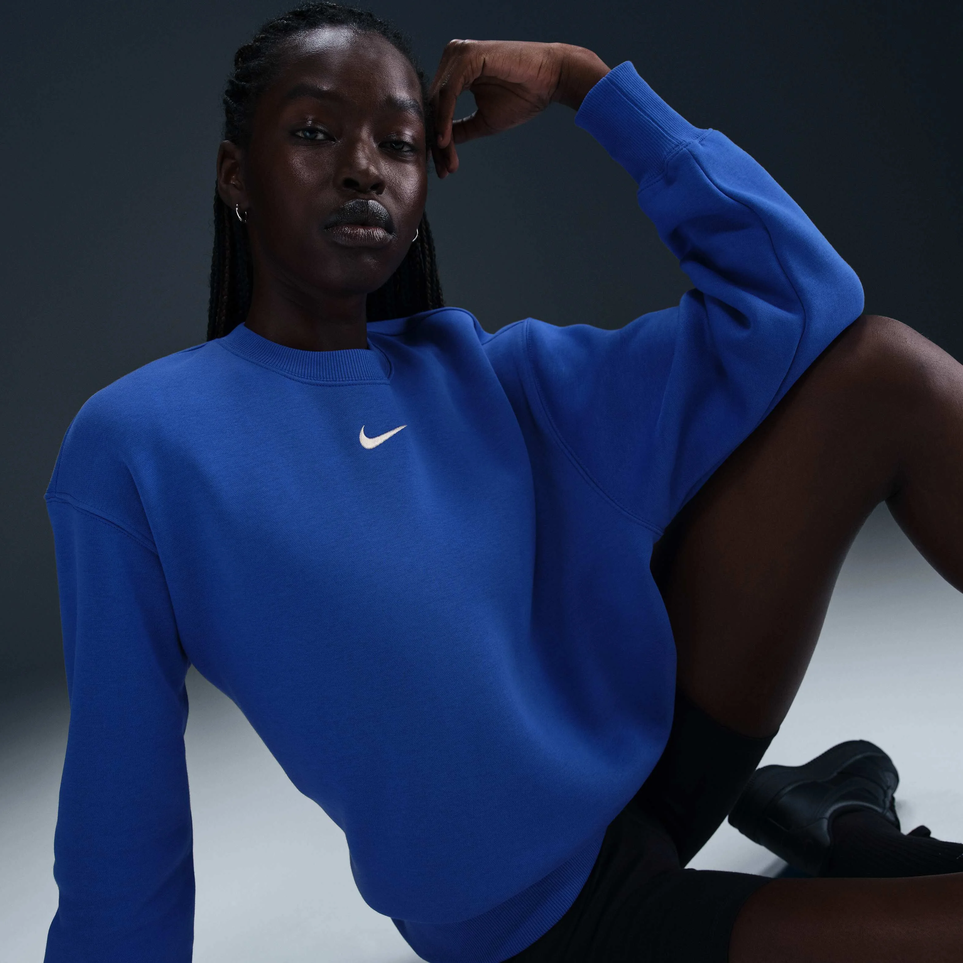 سویشرت زنانه یقه گرد Nike Sportswear Phoenix Fleece با سایز بزرگ