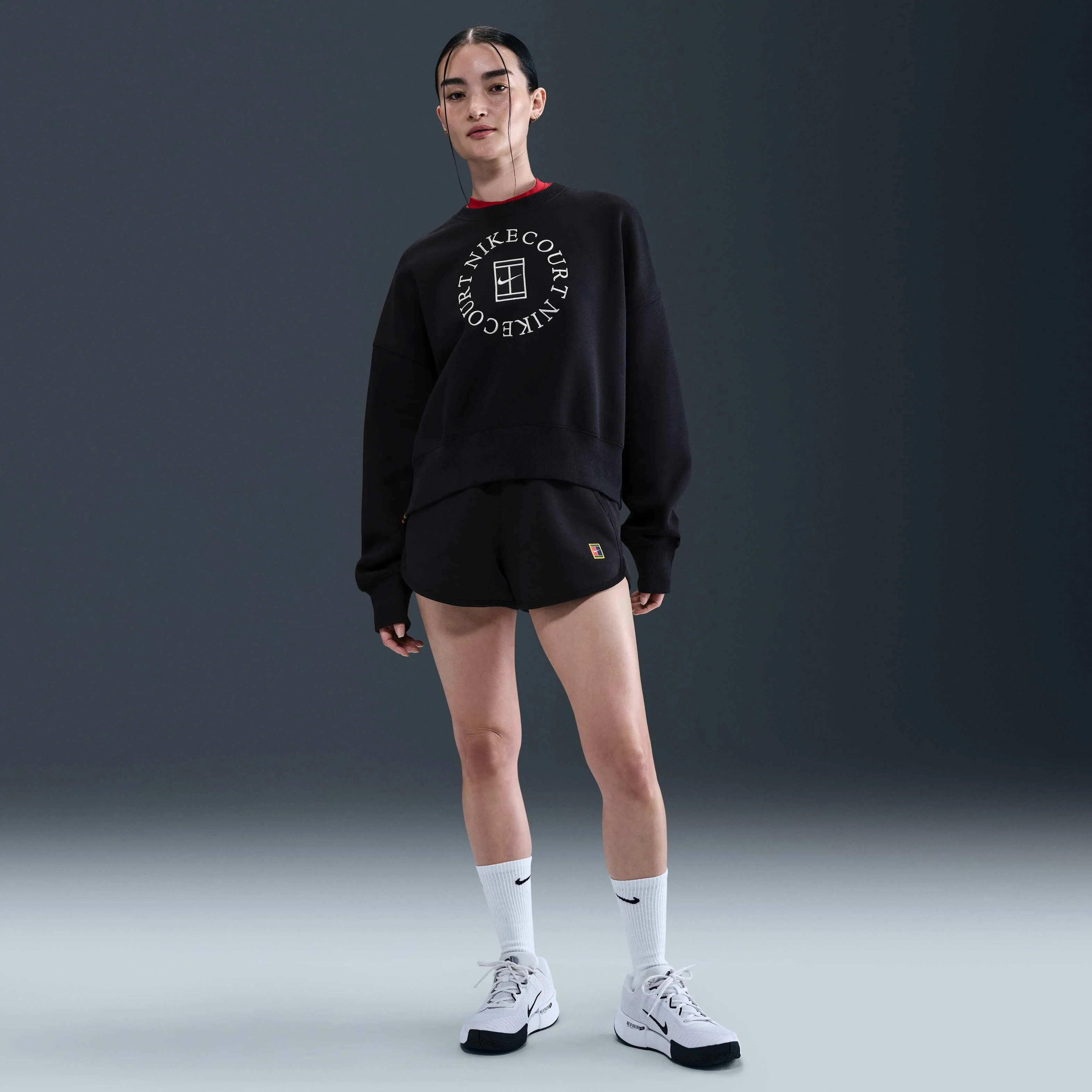 سویشرت زنانه نایکی کورت هریتج فونیکس پشمی با یقه گرد و سایز بزرگ