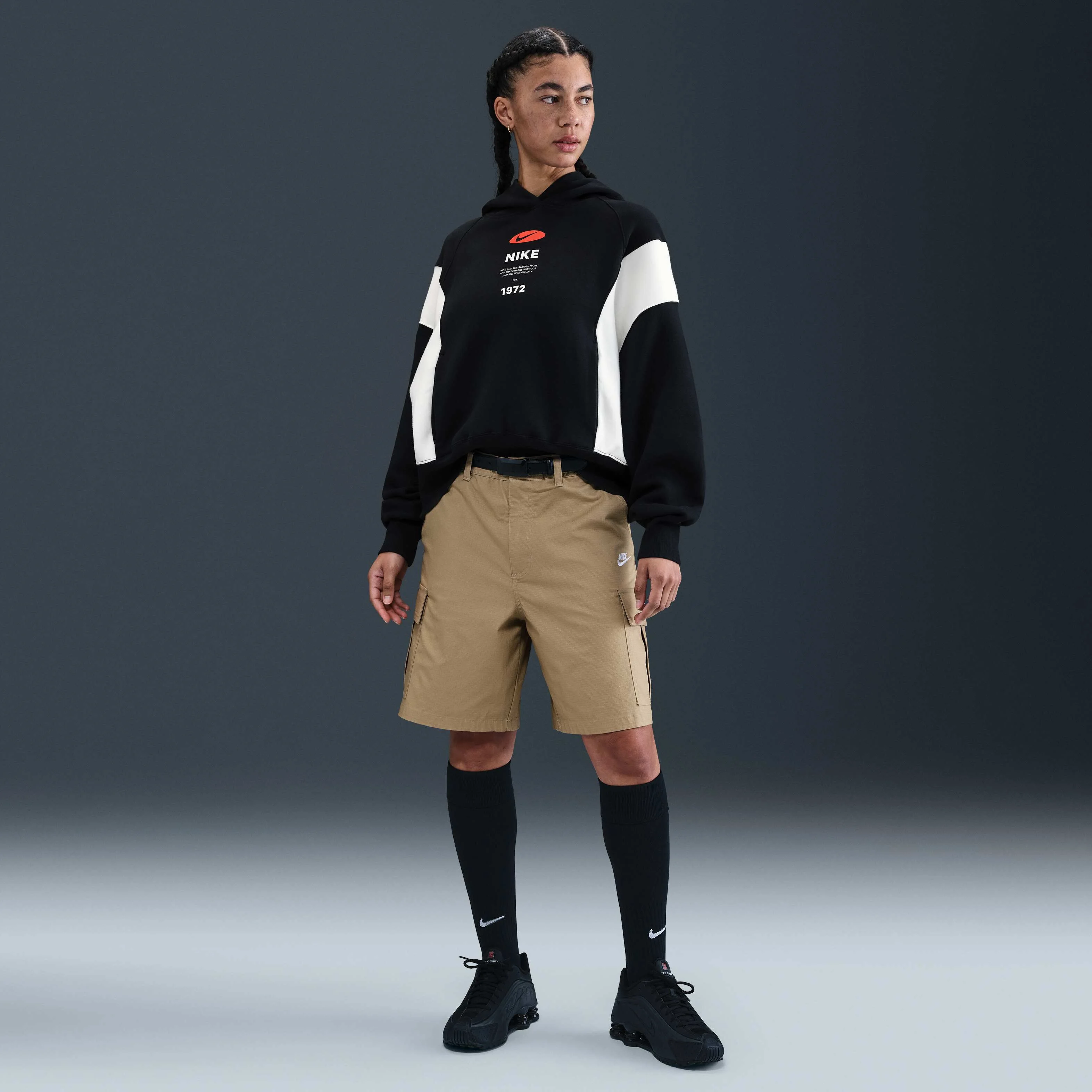 هودی بزرگ زنانه نایکی اسپرتس ویر فونیکس فلیس هودی بزرگ زنانه نایکی اسپرتس ویر فونیکس فلیس