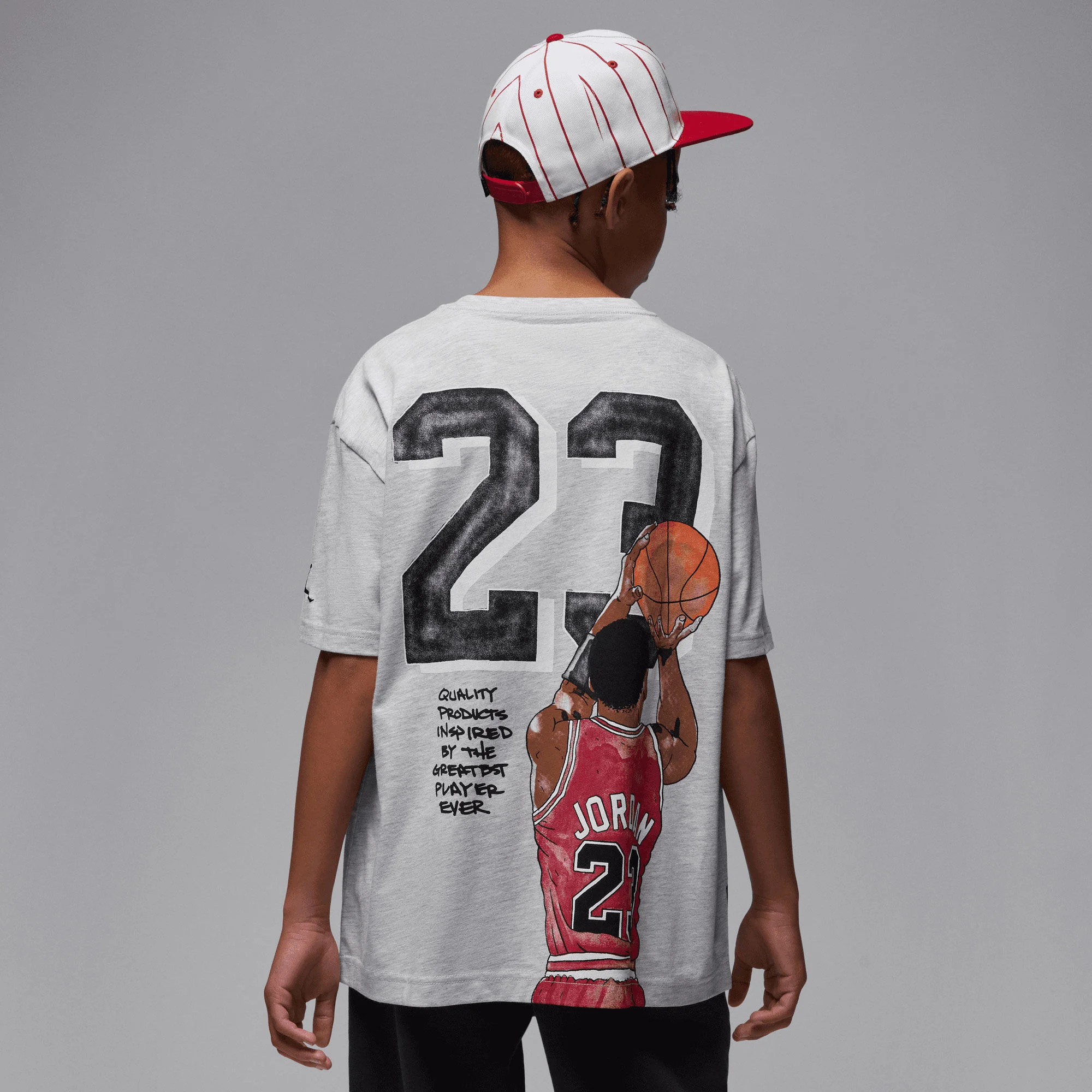 تی شرت طرح دار بچه گانه جردن - طوسی خاکستری