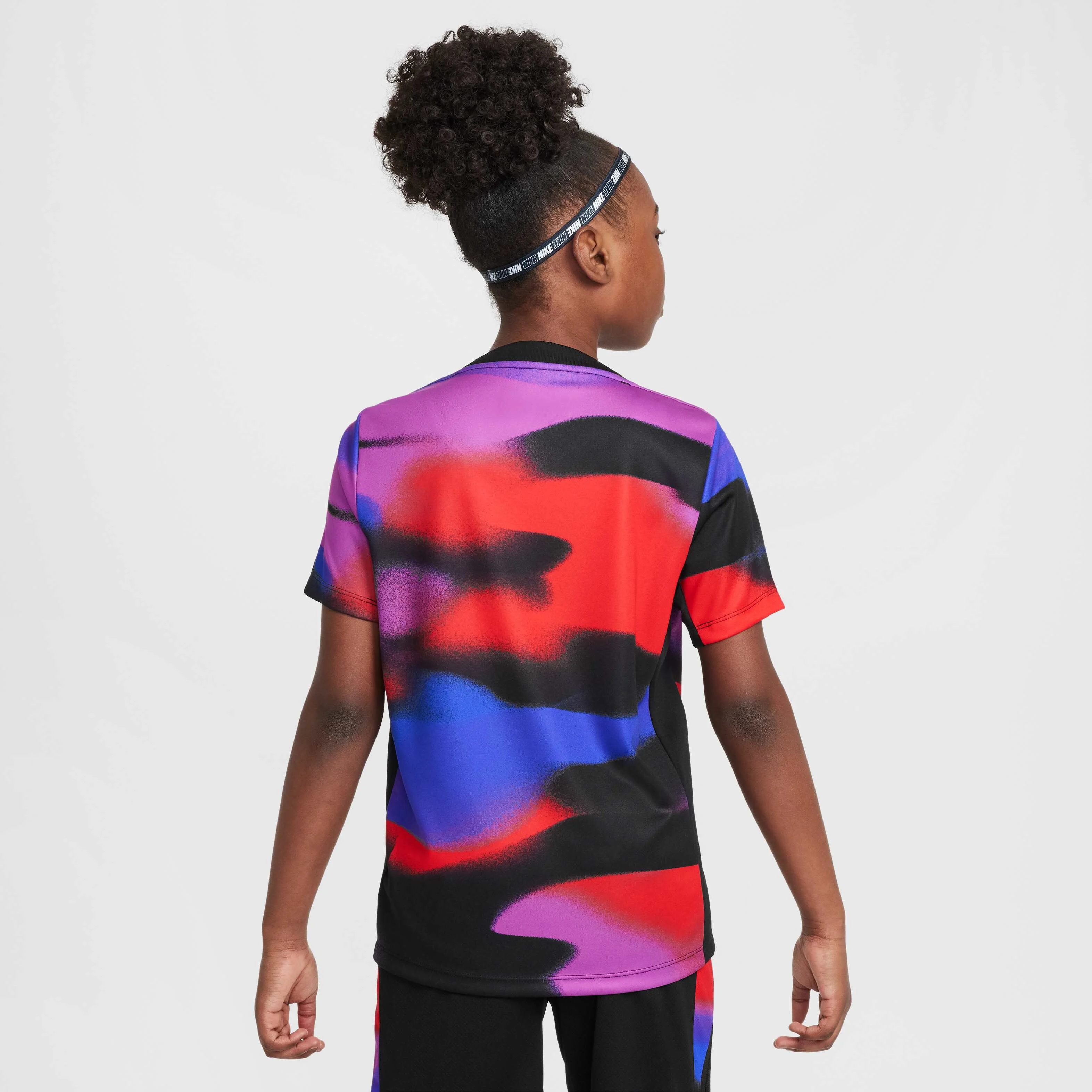 تاپ آستین کوتاه پیش از مسابقه فوتبال آکادمی انگلیس پرو نایک Dri-FIT مناسب نوجوانان - آبی سلطنتی/مشکی/سفید