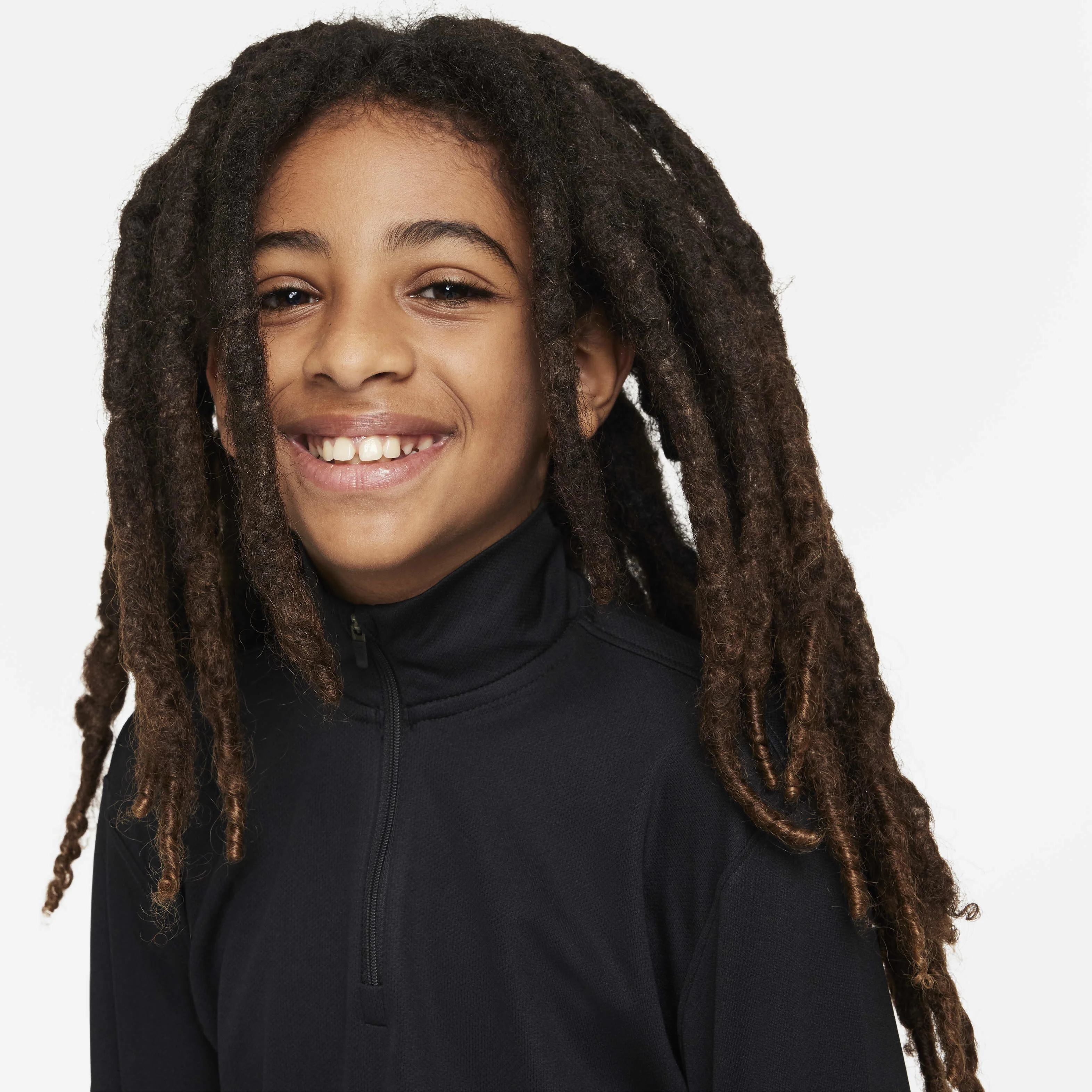 تاپ آستین بلند نیم زیپ نایکی Dri-FIT UV مناسب نوجوانان (پسرانه)