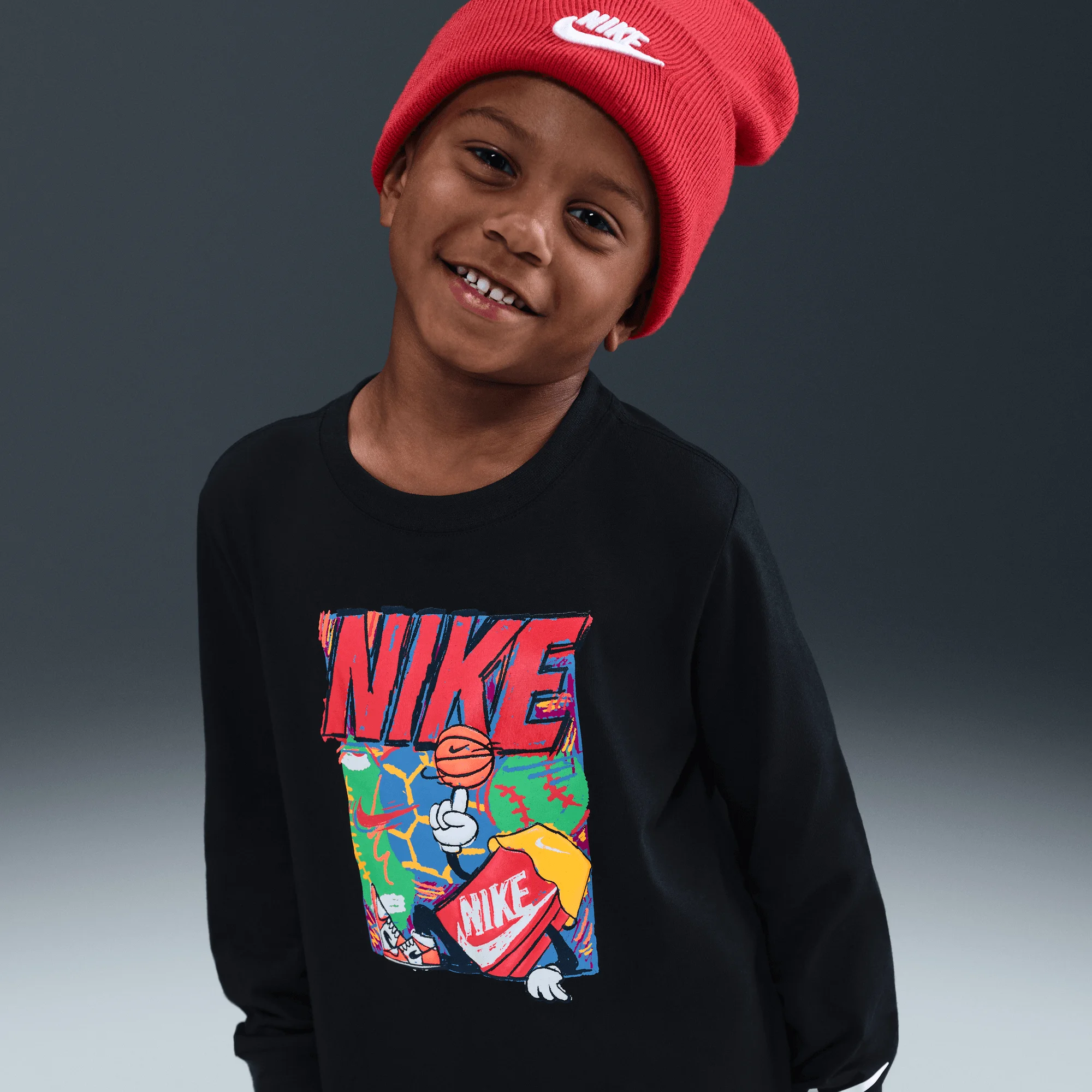 تی شرت آستین بلند بسکتبال نایکی مناسب کودکان