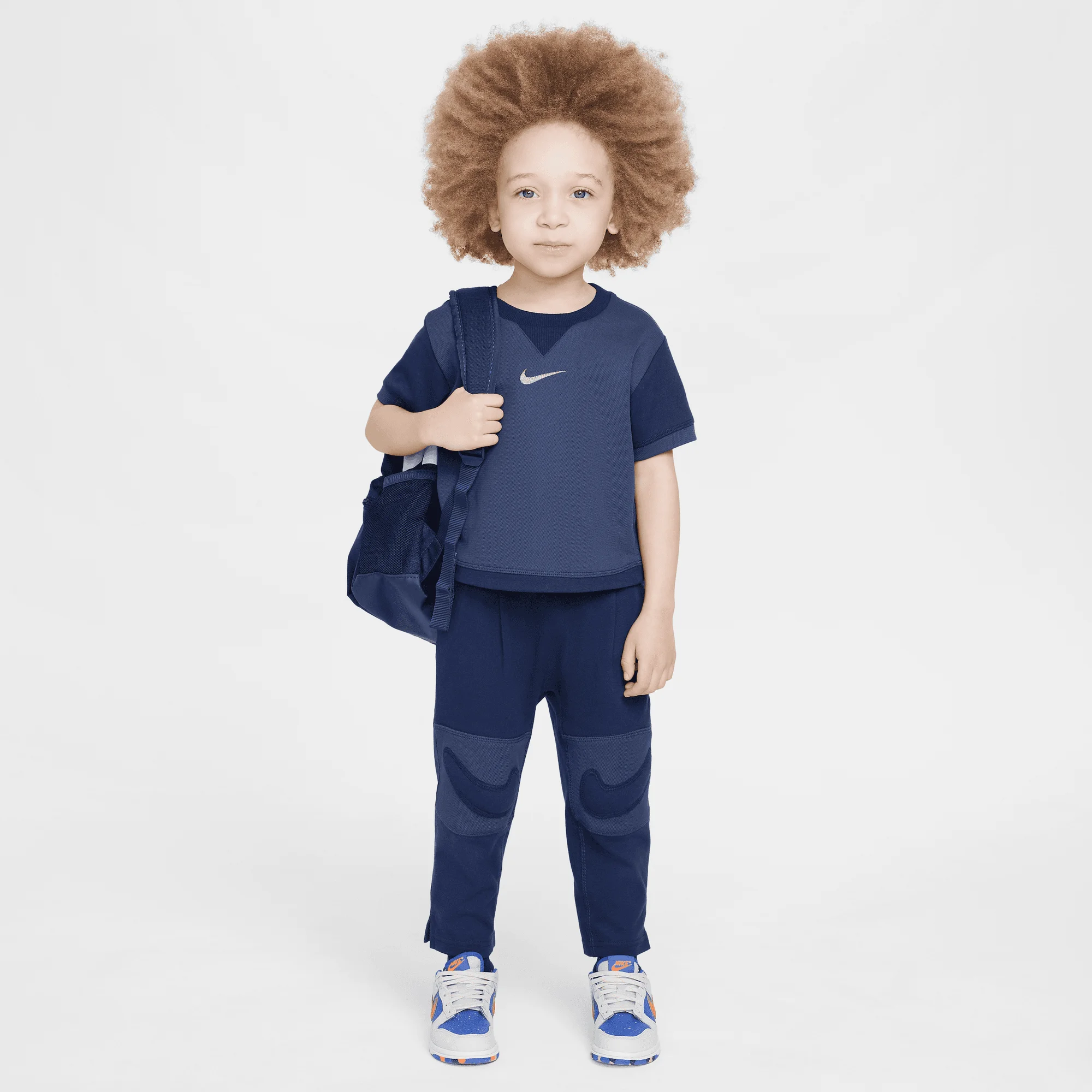 ست تی‌شرت و شلوار ورزشی بچگانه نایکی مدل Ready, Set! - سرمه‌ای تیره