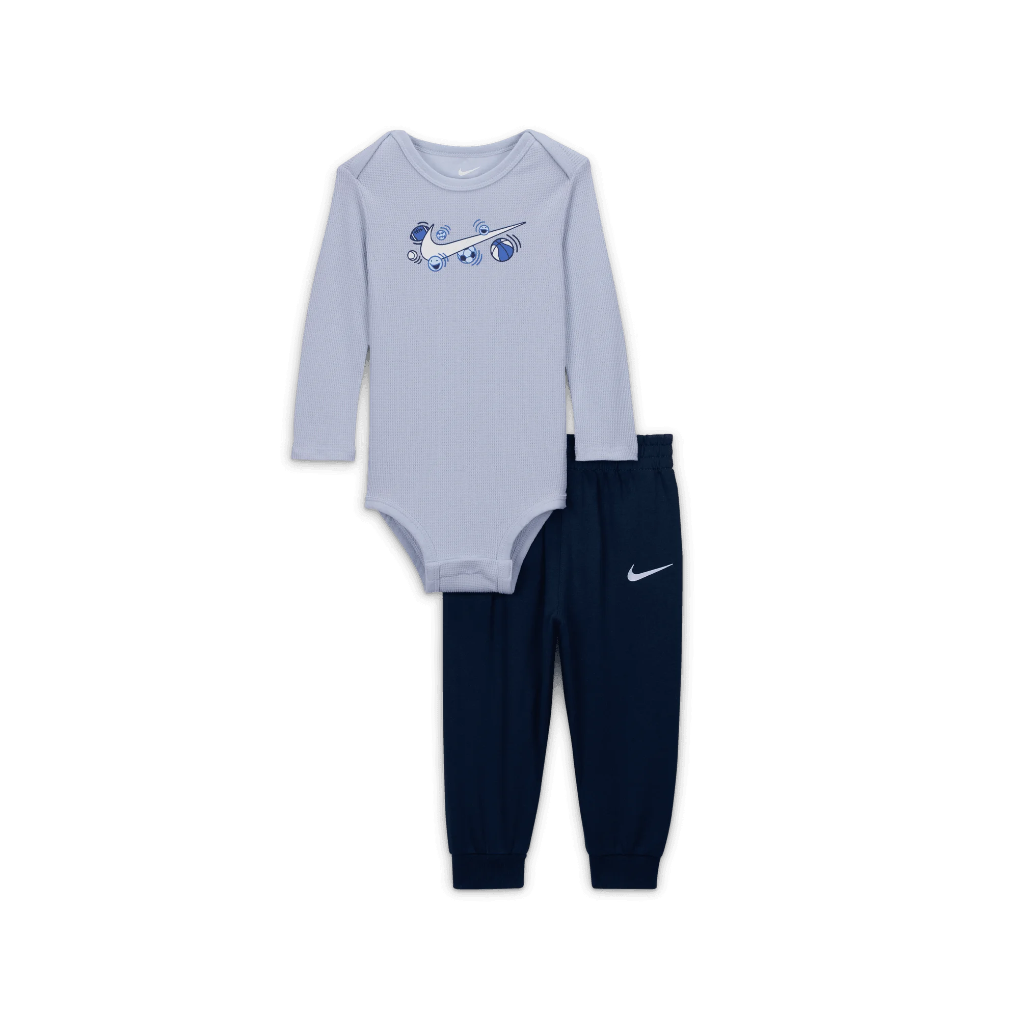 ست بادی آستین بلند و شلوار نوزادی (12-24 ماه) نایک Play For All - سرمه ای نیمه شب