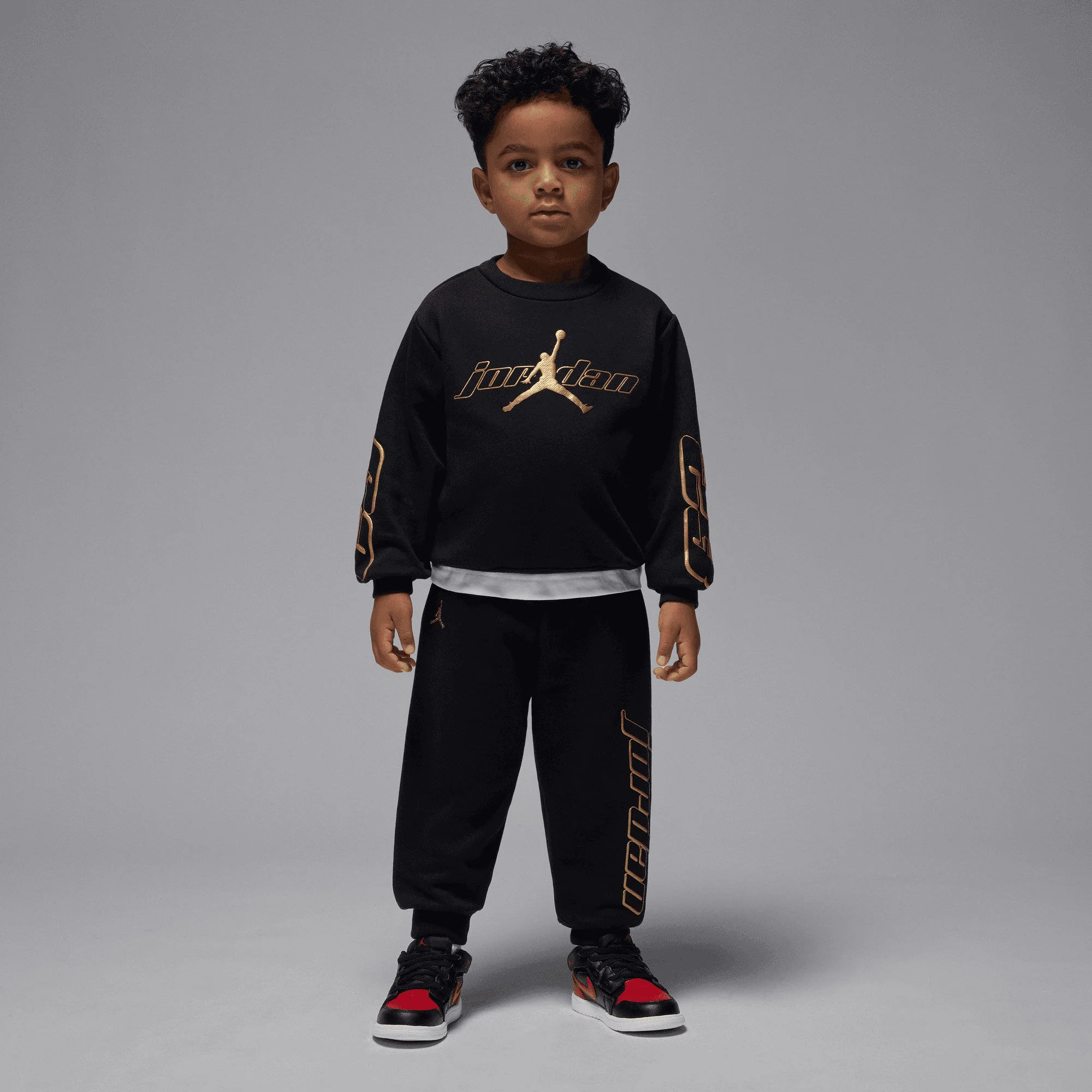 ست دو تکه بلوز و شلوار پشمی کودکانه Jordan Mountainside - مشکی