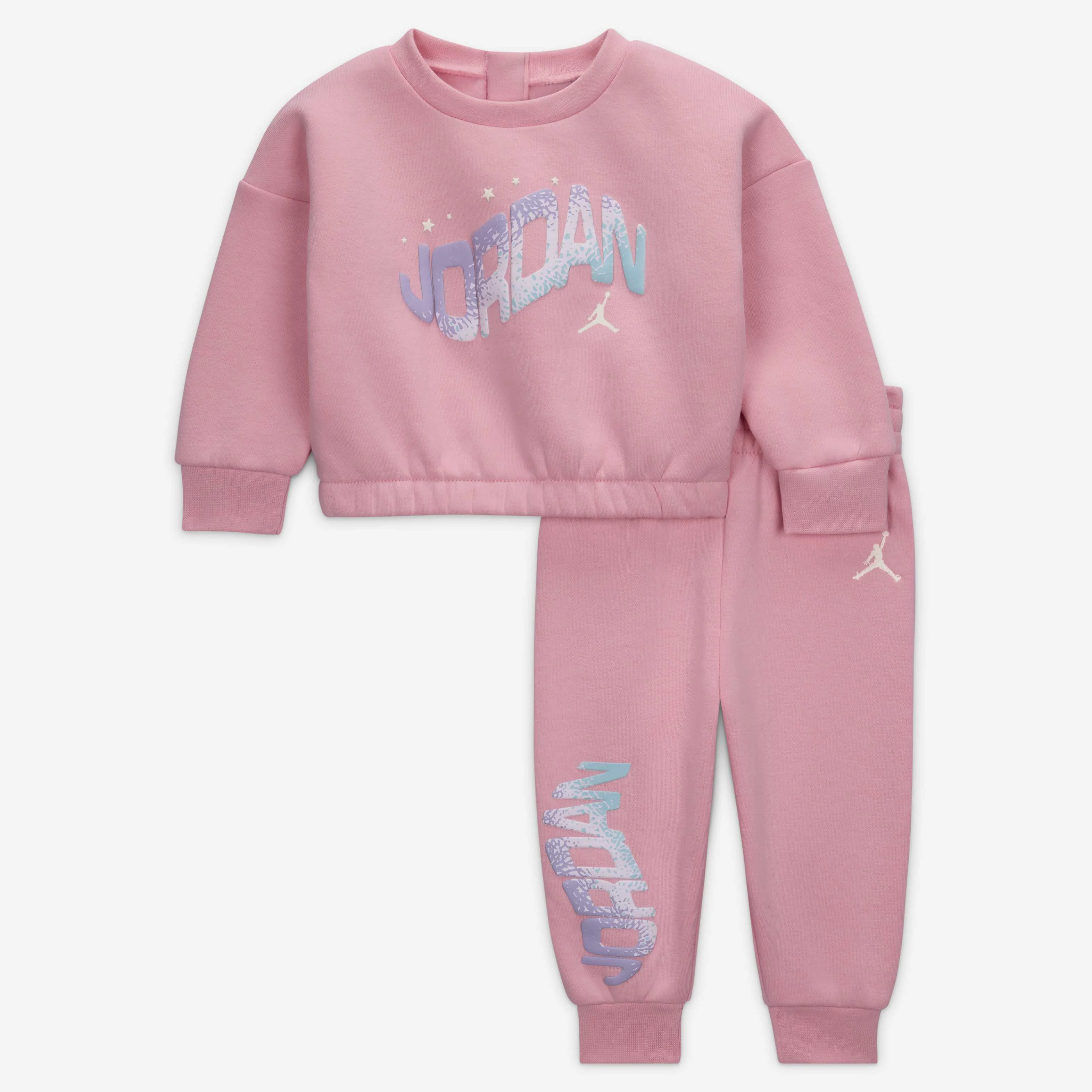 ست دو تکه پشمی نوزادی جردن جامپمن کلاب (3-6 ماه) - صورتی ملایم