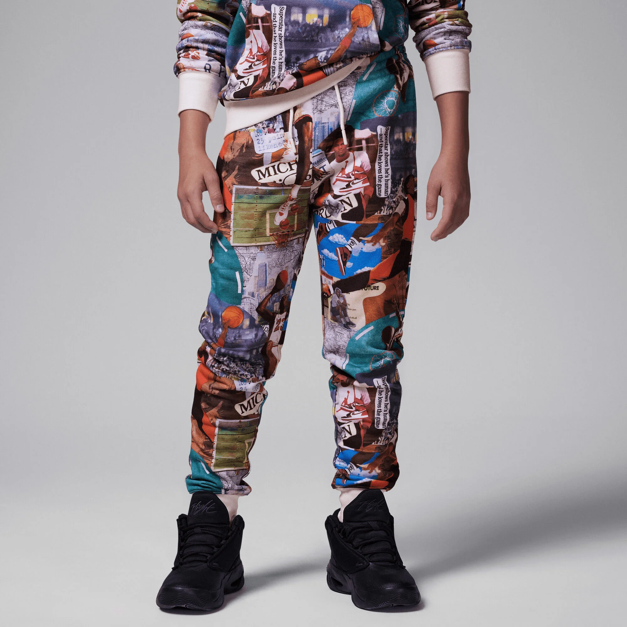 شلوار طرح دار فرنچ تری جردن MJ Brooklyn مناسب نوجوانان