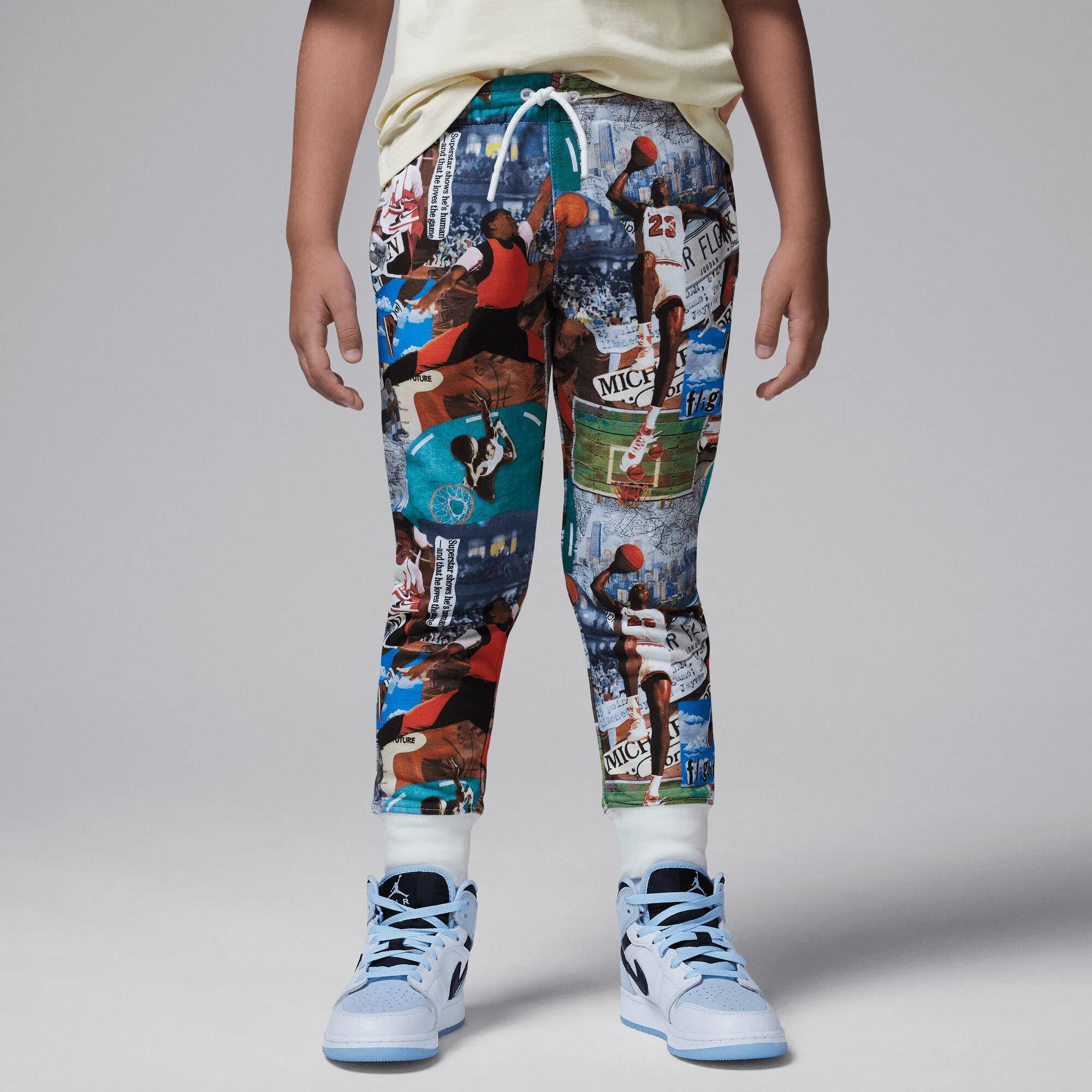 شلوار طرح دار فرنچ تری بروکلین جردن MJ مناسب کودکان