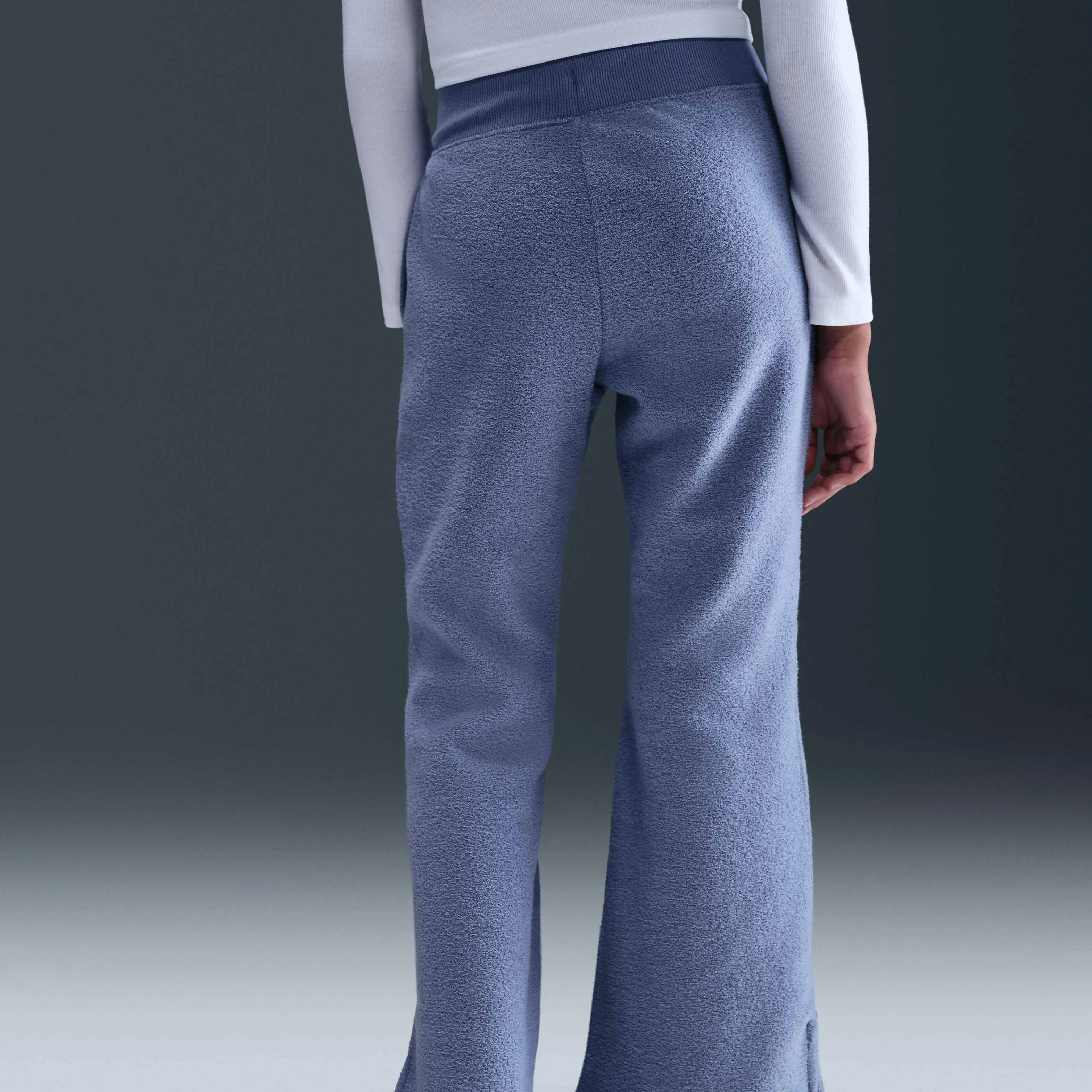 شلوار پشمی ورزشی دخترانه بزرگتر نایک - نیلی جهانی/سفید