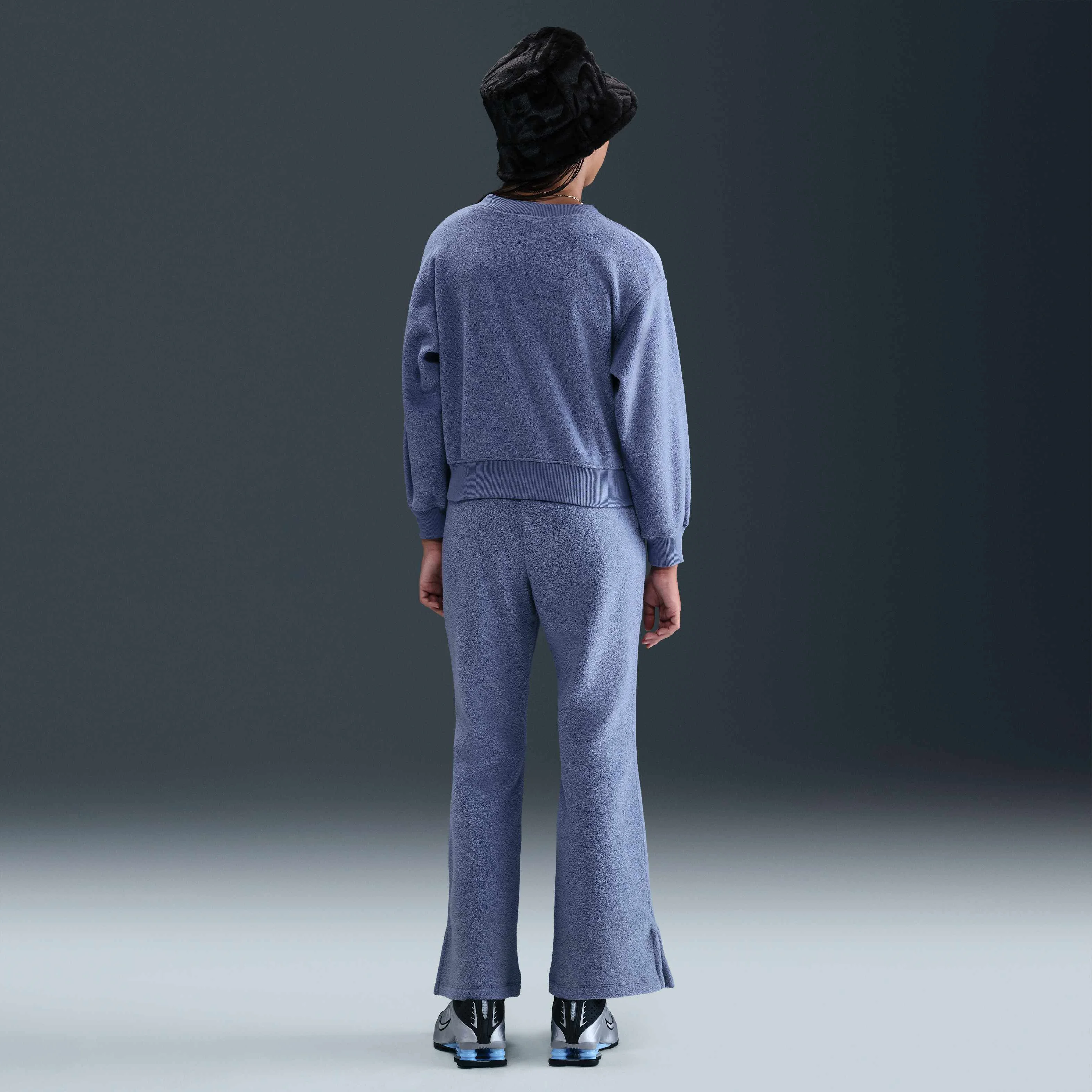 شلوار پشمی ورزشی دخترانه بزرگتر نایک - نیلی جهانی/سفید