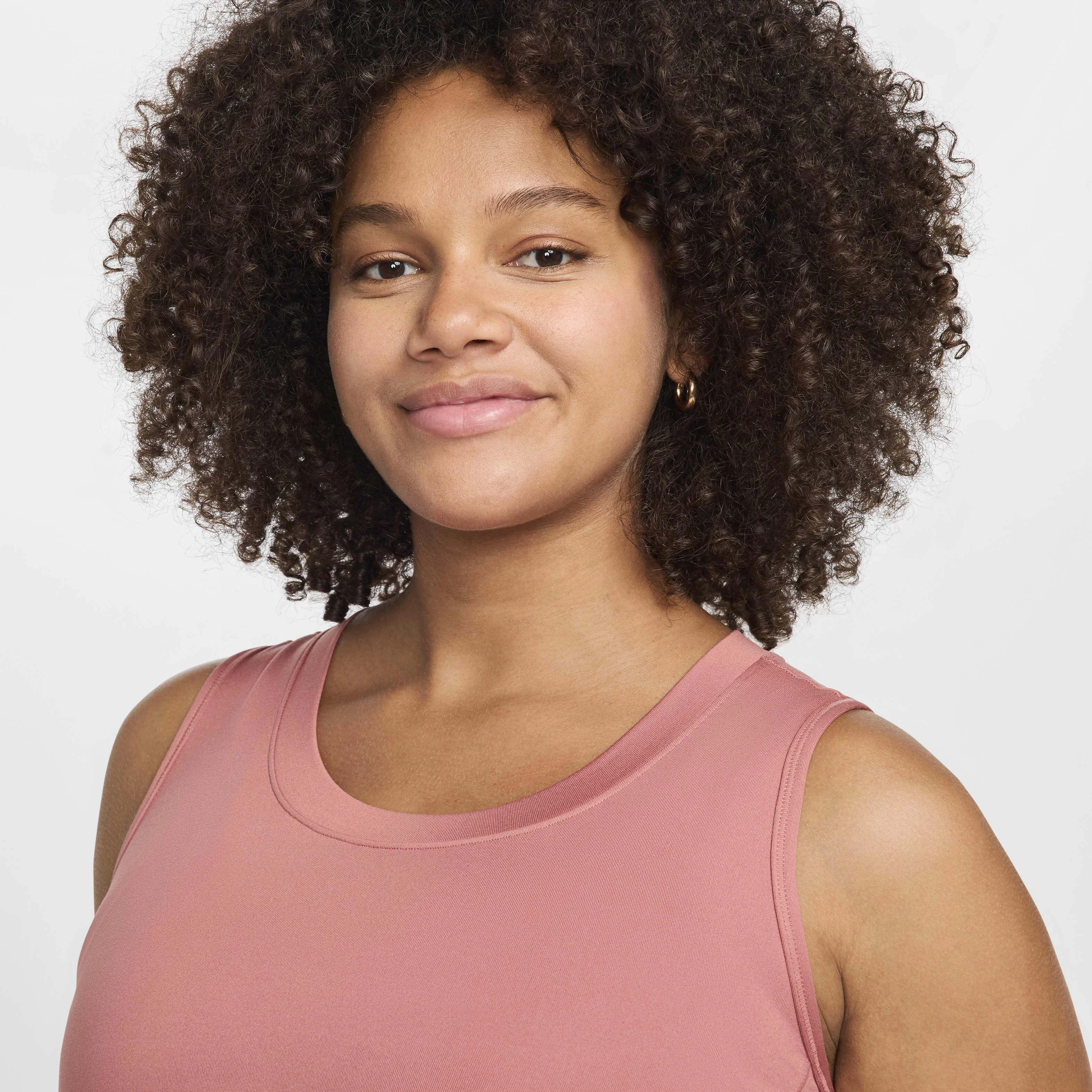 تاپ ورزشی بارداری زنانه نایکی مدل One Dri-FIT با فیت اسلیم - صورتی کنیون